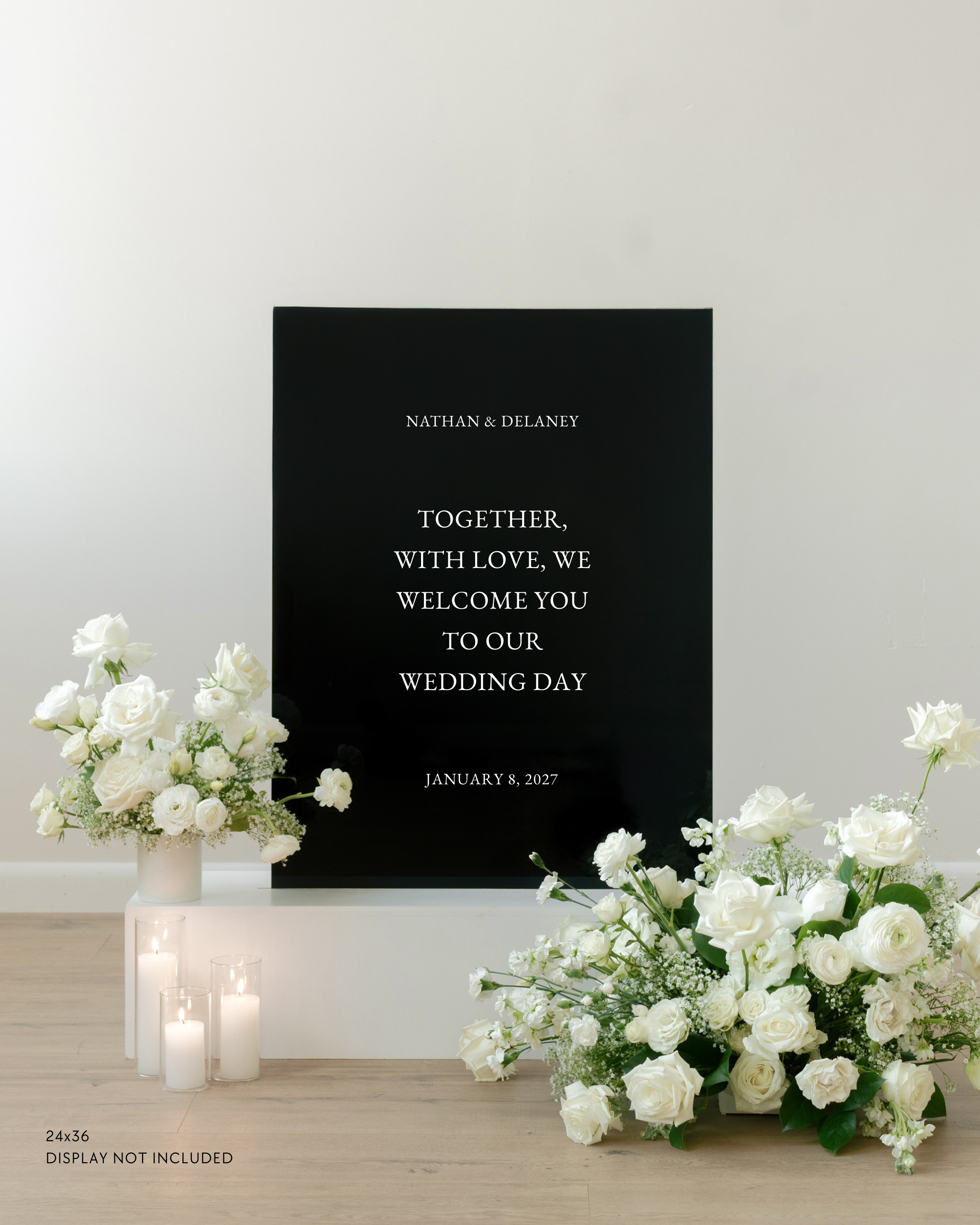 Acrylic Add Your Quote Wedding Sign In Claire