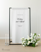 Linen Wedding Welcome Sign The Party Starts Now