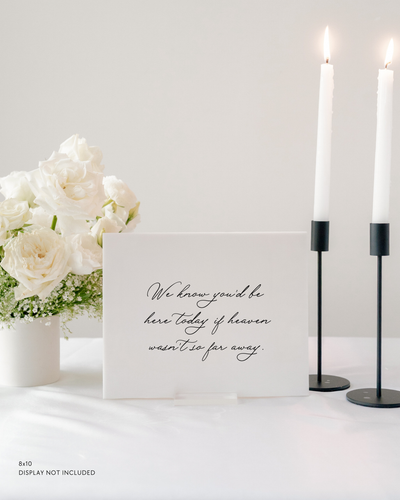 Acrylic In Loving Memory Memorial Sign In Claire