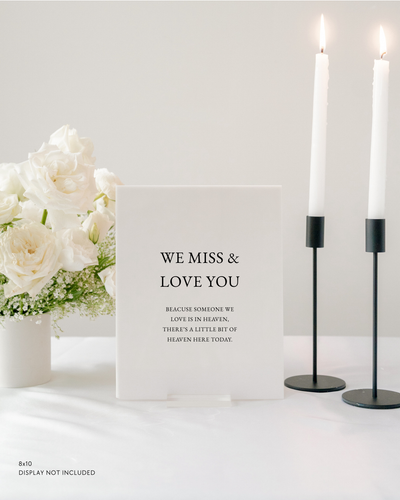 Acrylic In Loving Memory Memorial Sign In Claire