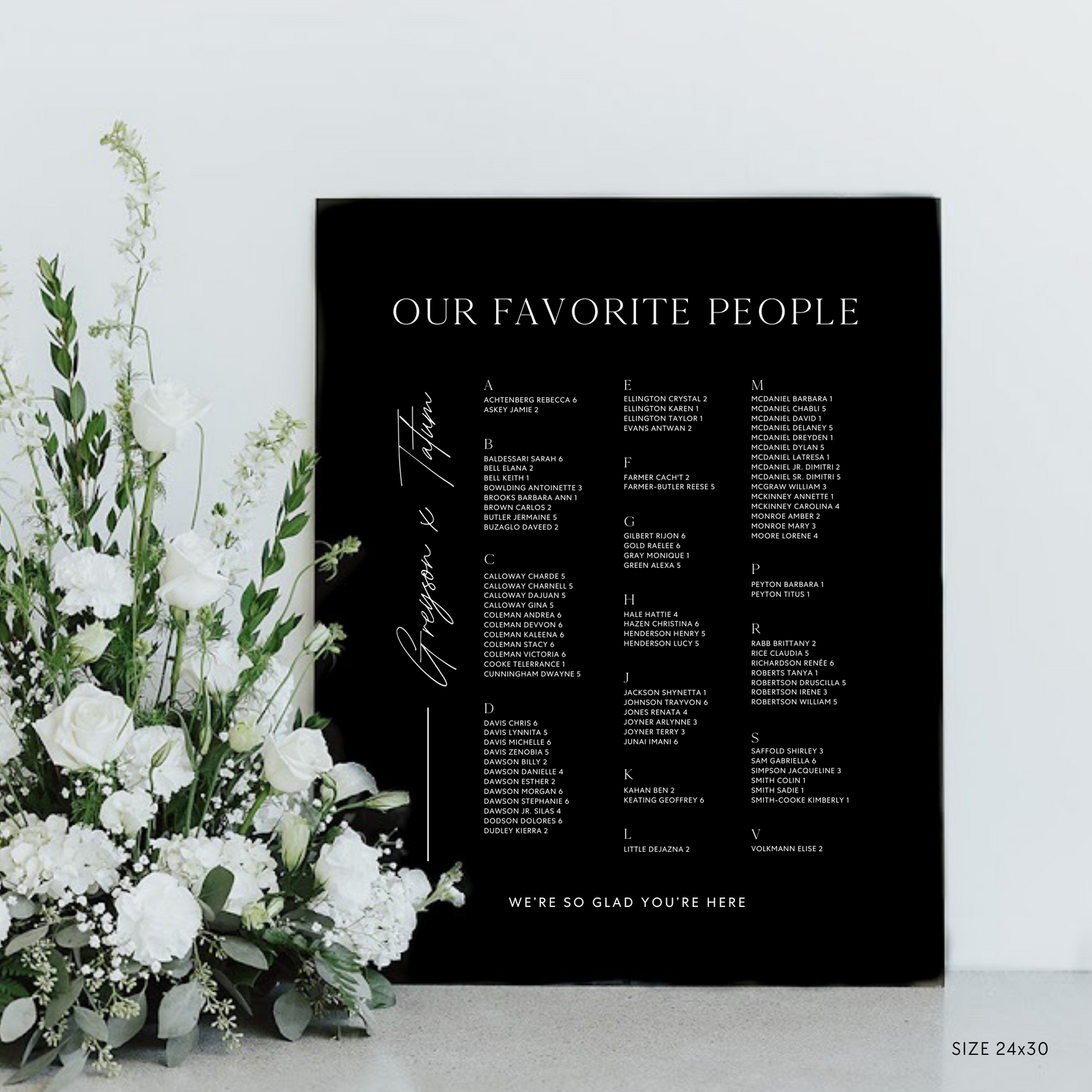 Classic Seating Chart