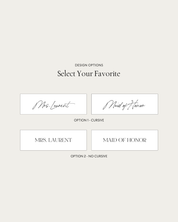 Blush Compact Lettering Design Options In Capri