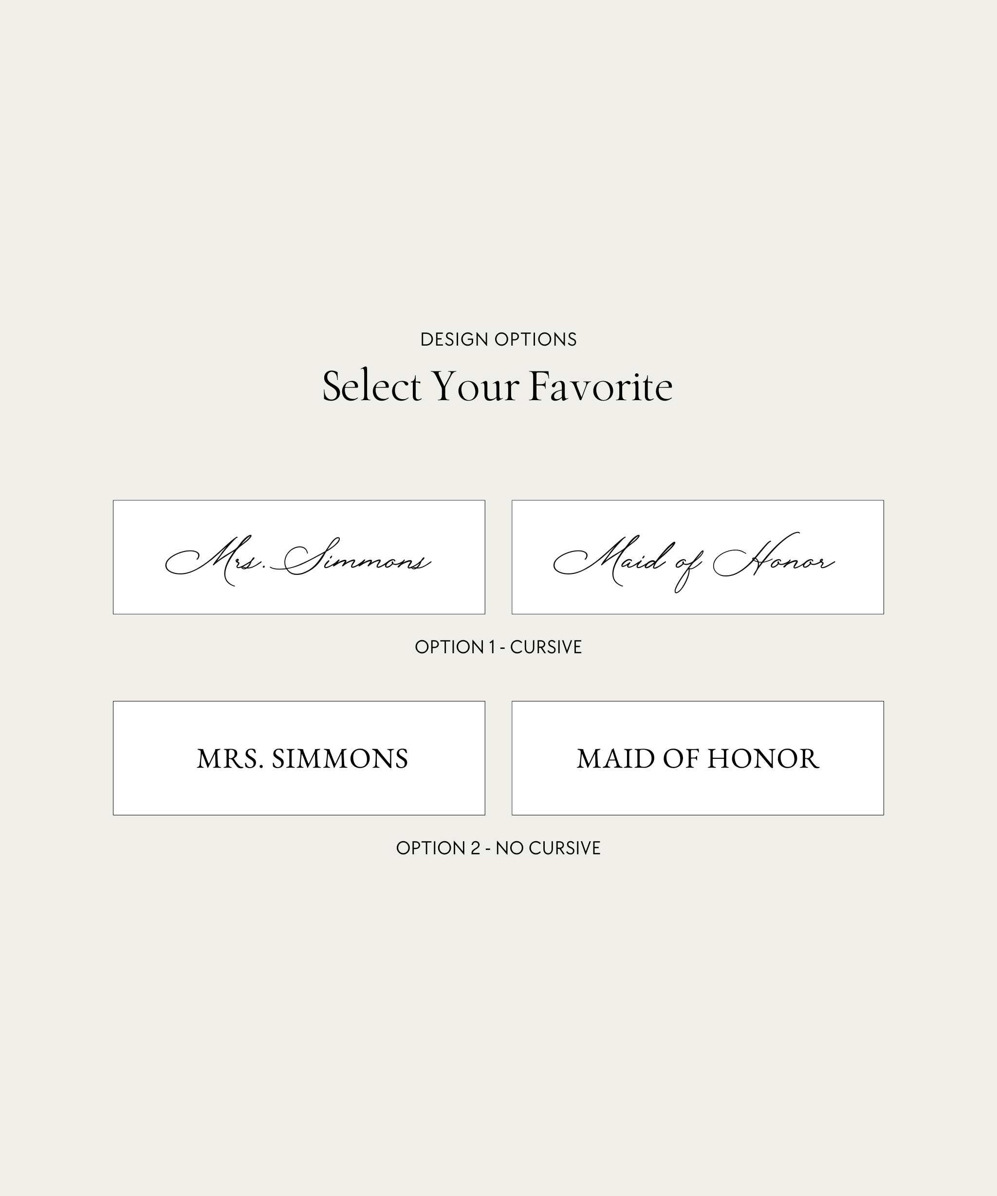 Blush Compact Lettering Design Options In Claire