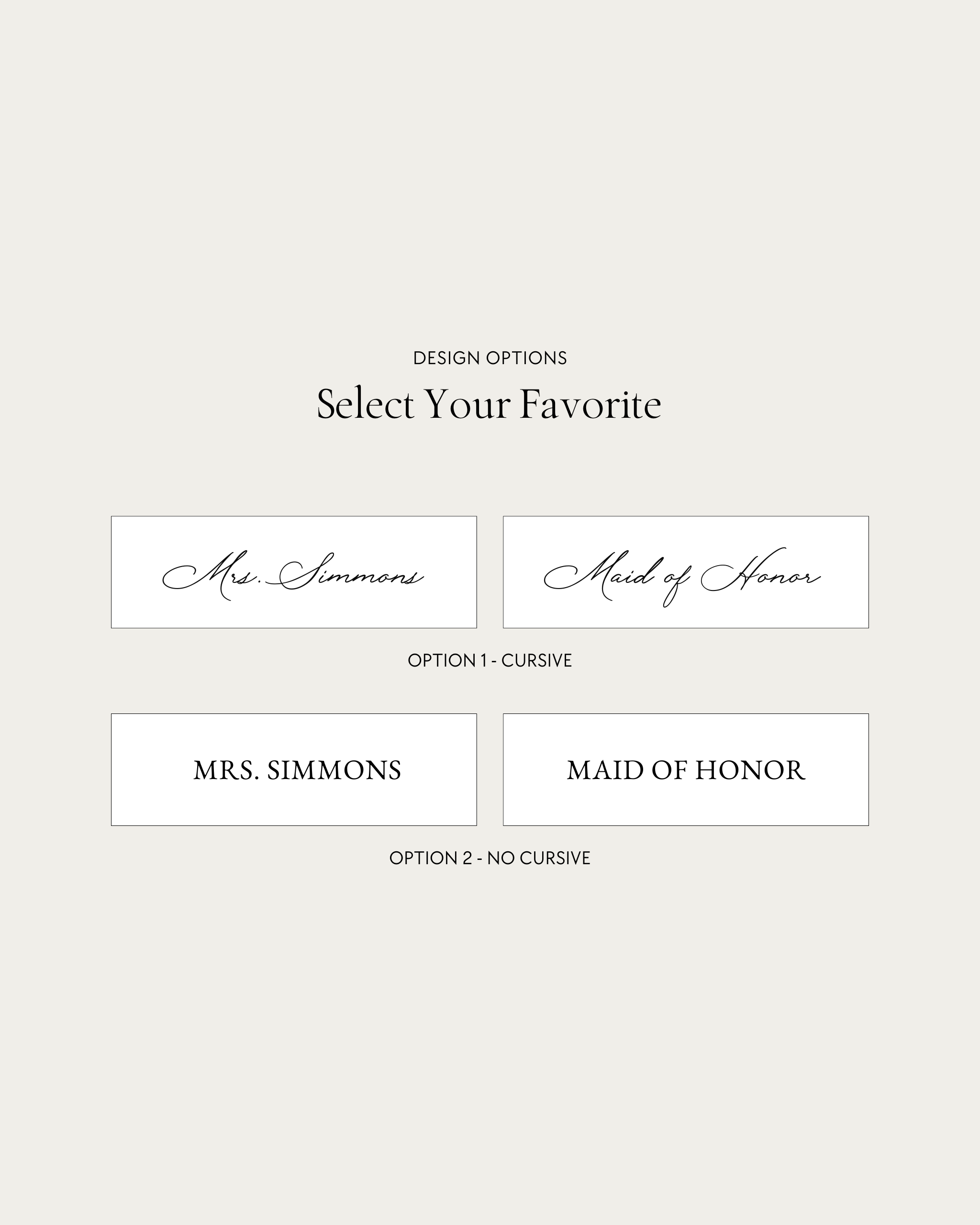 Blush Compact Lettering Design Options In Claire