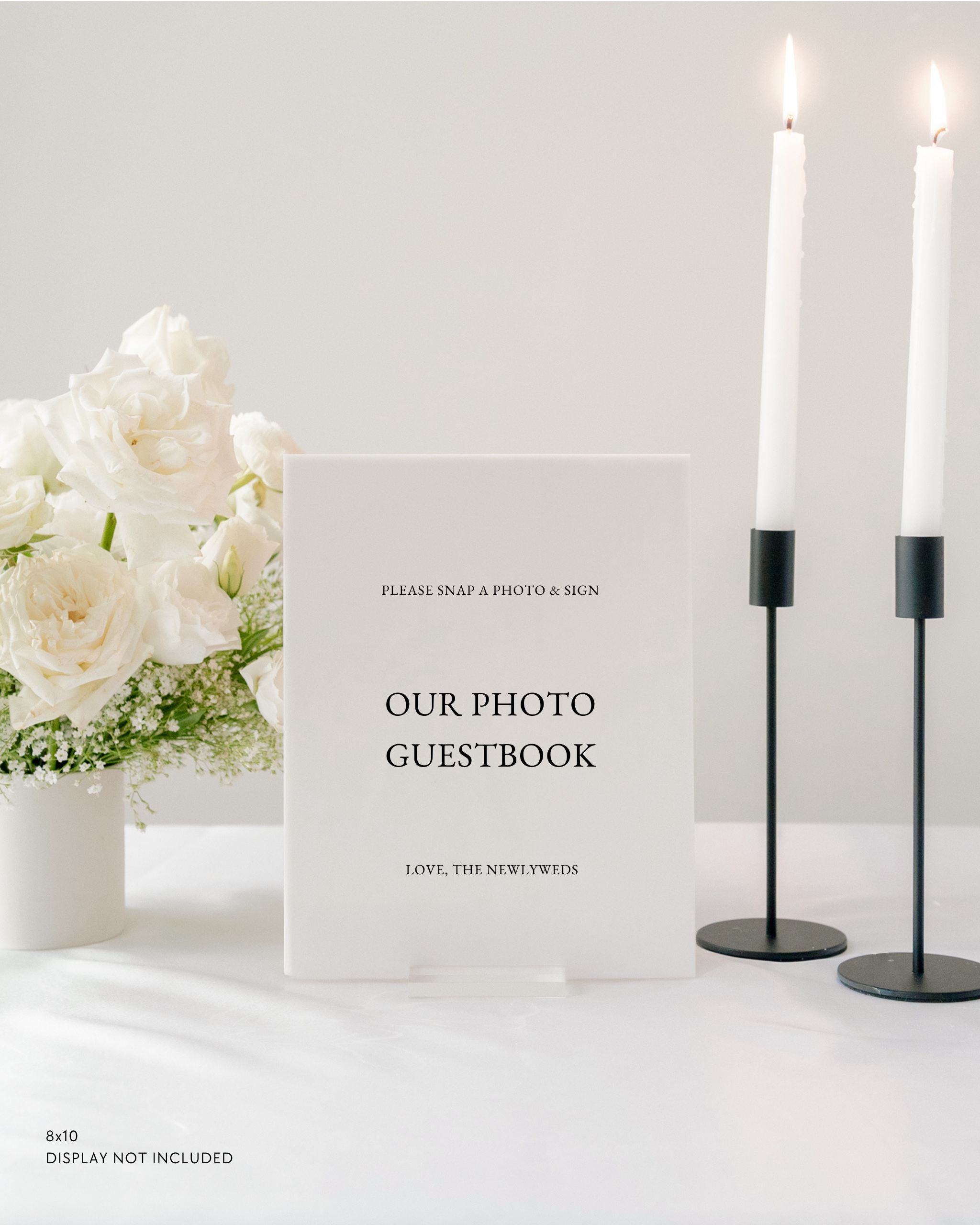 Acrylic Photo Guestbook Wedding Sign In Claire