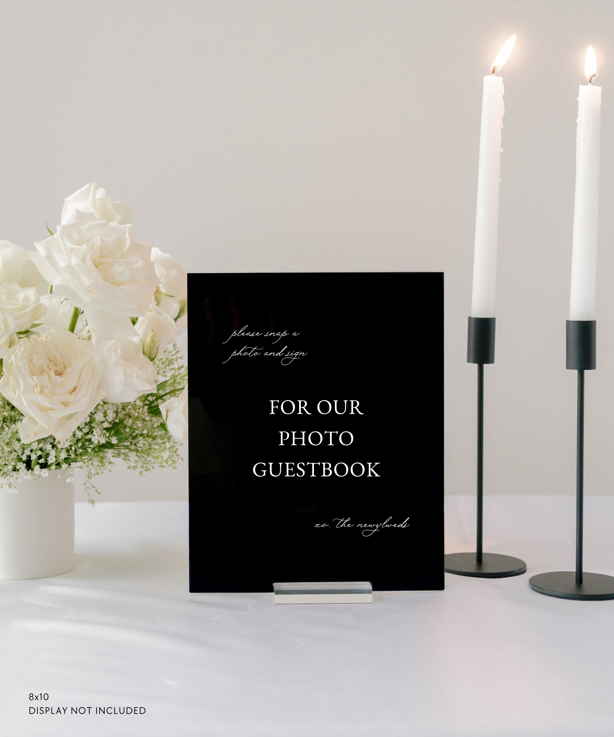 Acrylic Photo Guestbook Wedding Sign In Claire