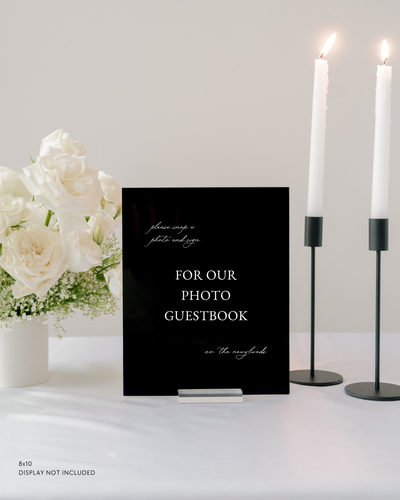 Acrylic Photo Guestbook Wedding Sign In Claire