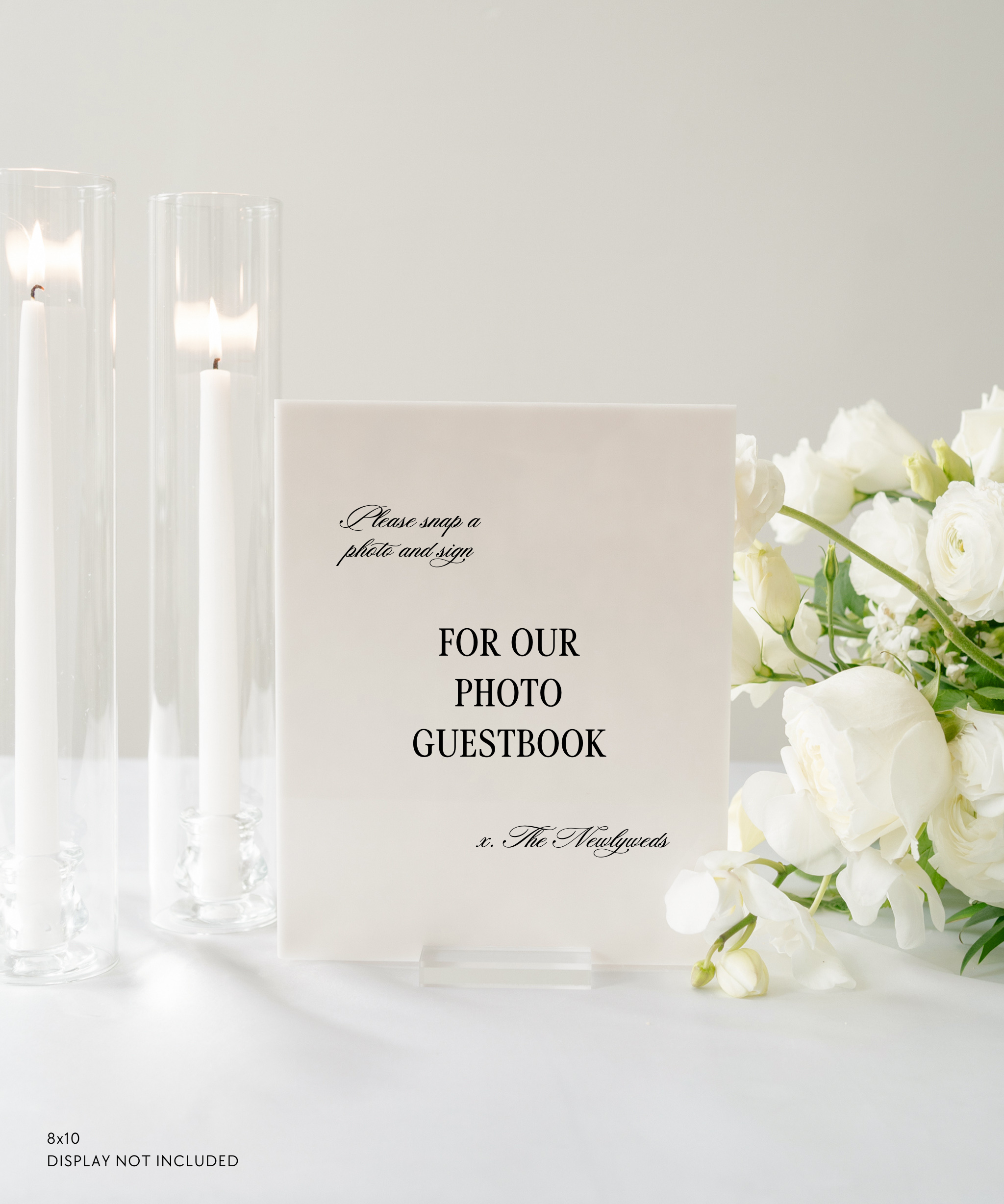 Acrylic Photo Guestbook Wedding Sign In Haven