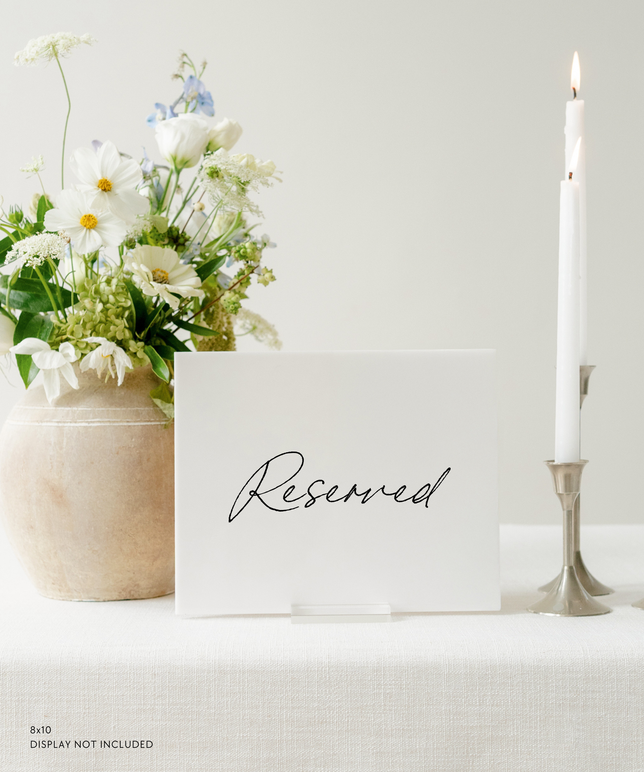 Acrylic Reserved Table Sign In Capri