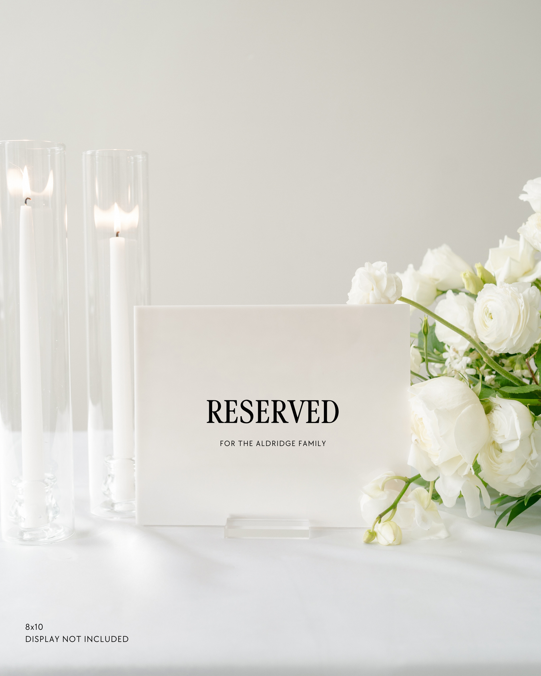 Acrylic Reserved Table Sign In Estelle