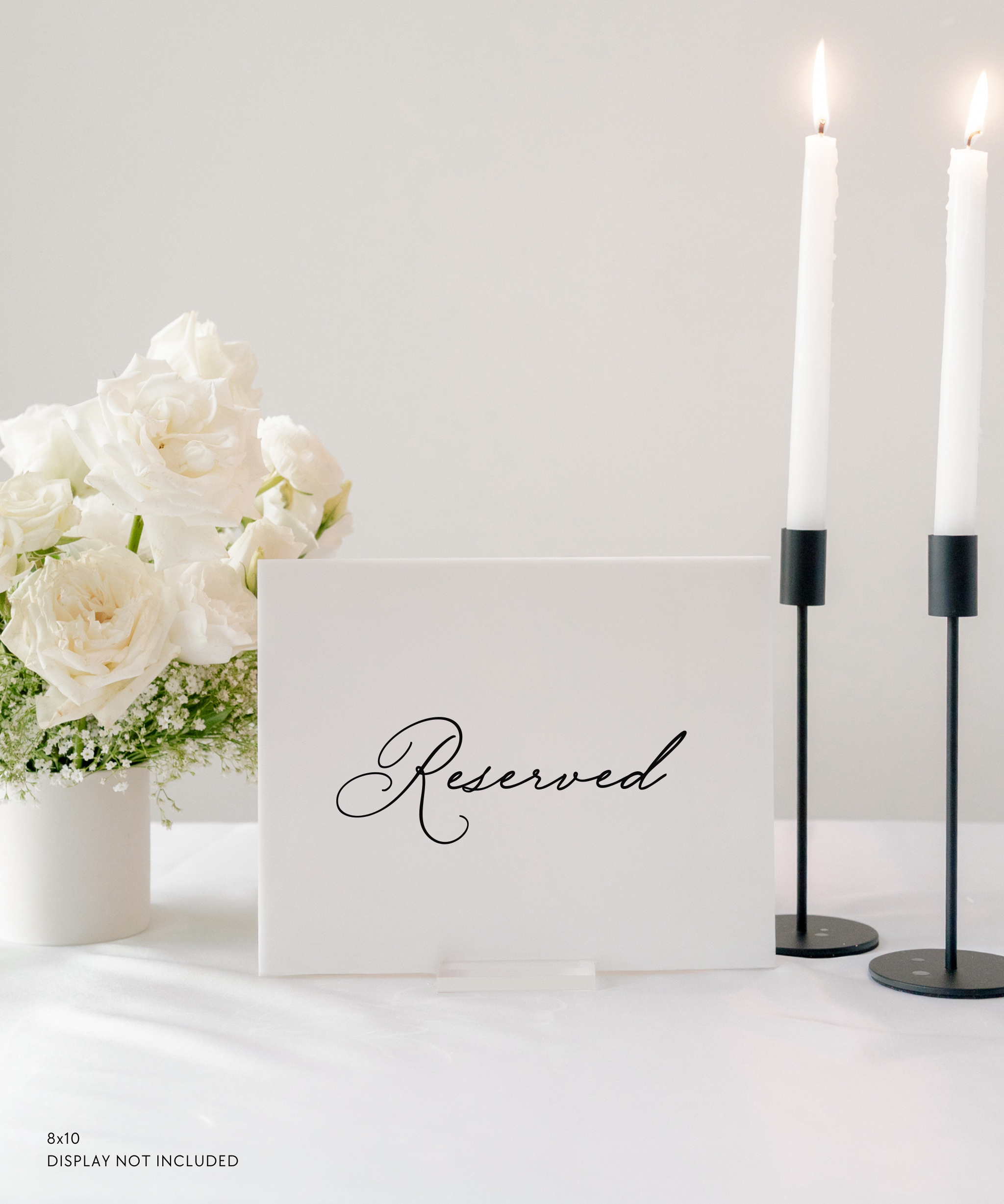 Acrylic Reserved Table Sign In Claire