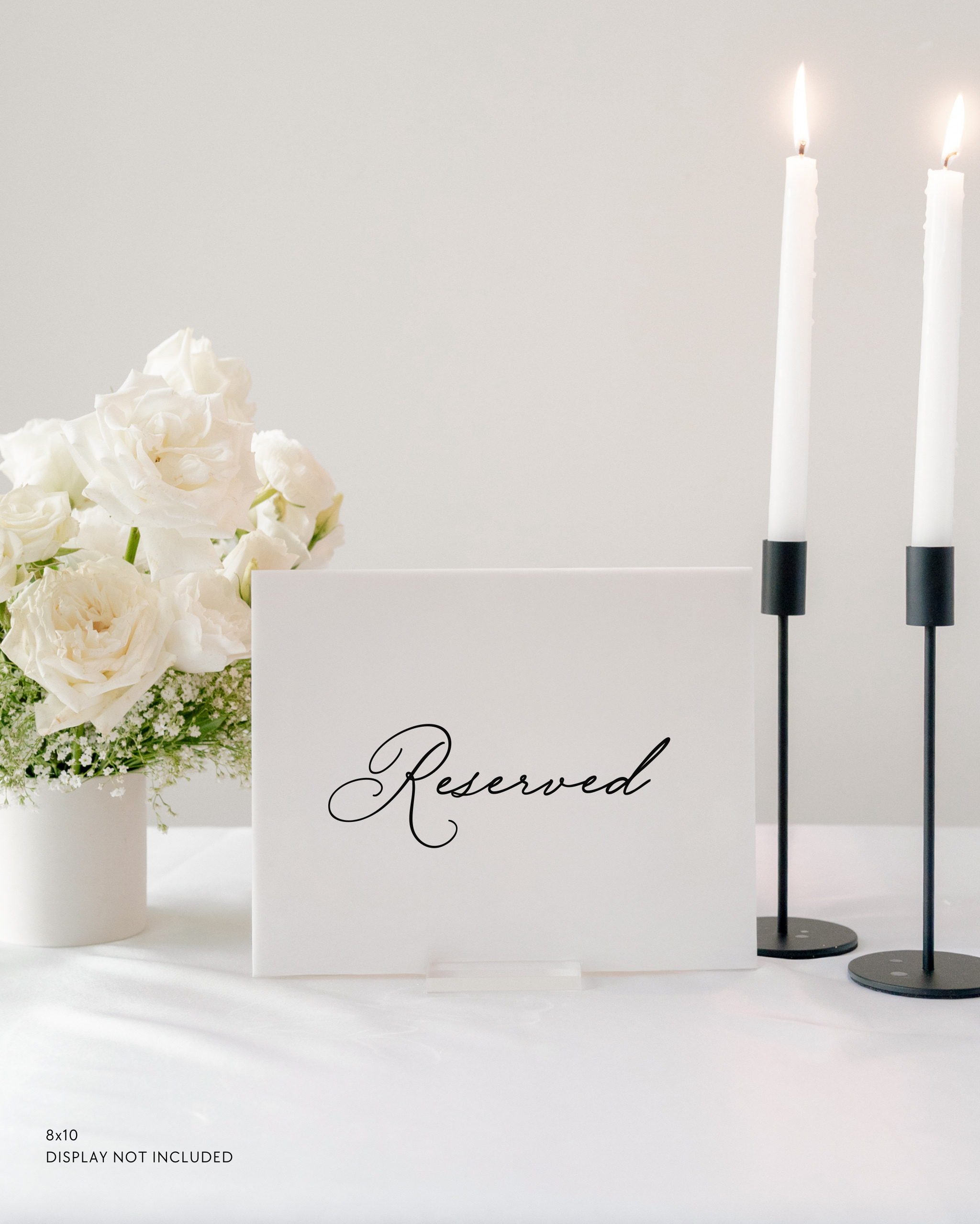 Acrylic Reserved Table Sign In Claire