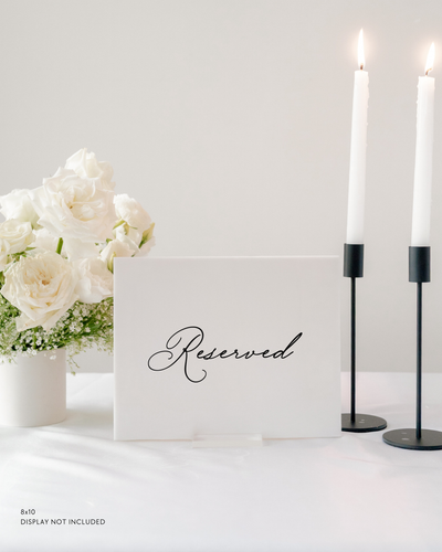 Acrylic Reserved Table Sign In Claire