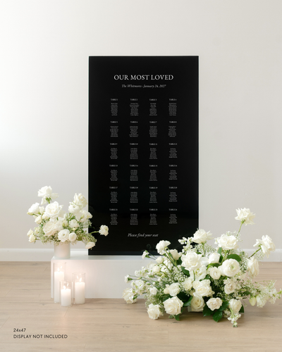 Wedding Seating Chart Sign In Claire