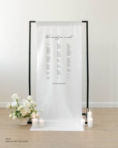 Wedding Linen Seating Chart Sign In Claire