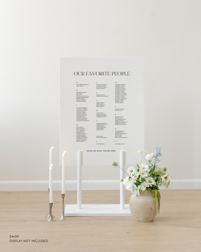 Weddig Seating Chart Sign In Capri