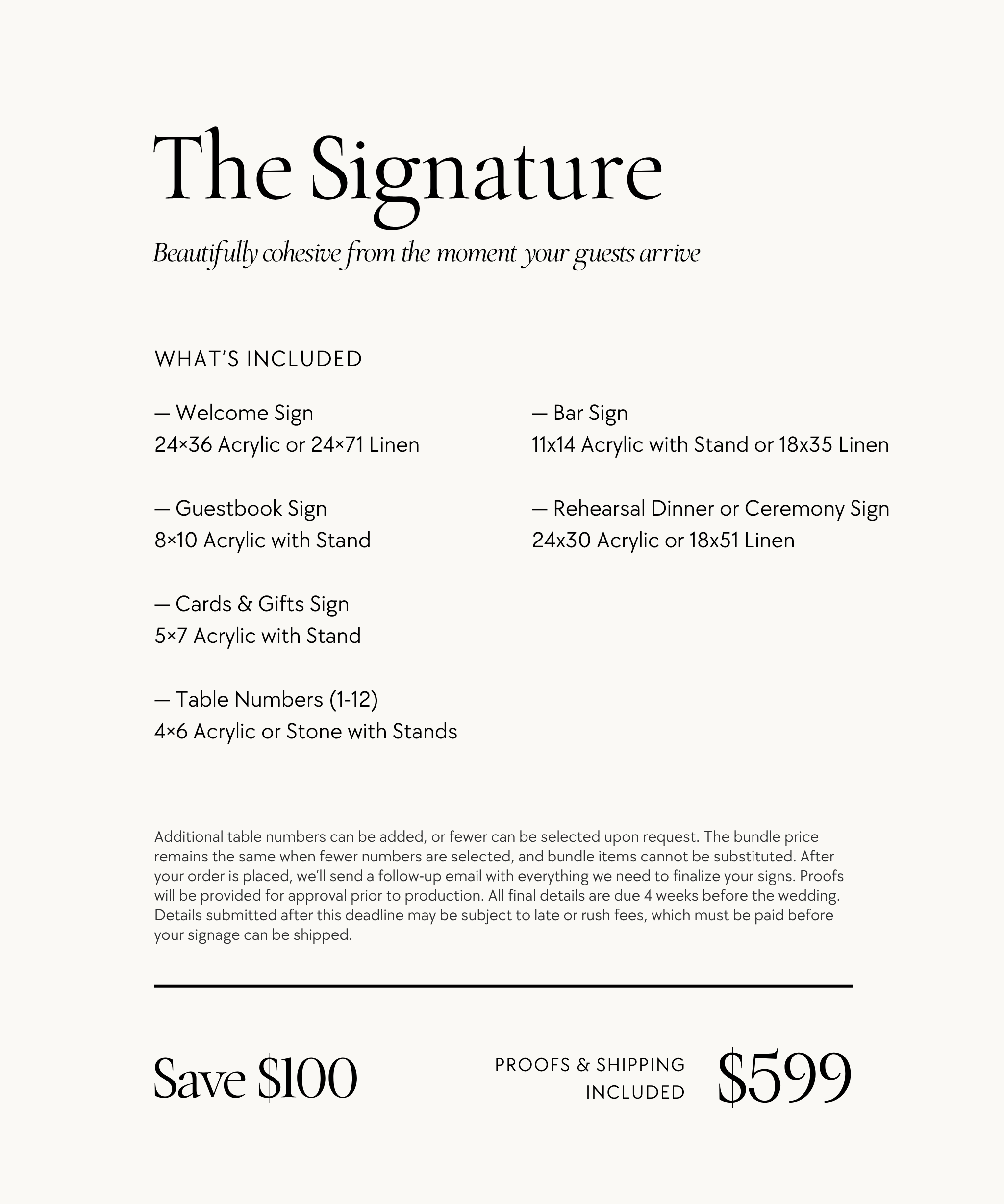 Signature wedding sign bundle, alternate view 4
