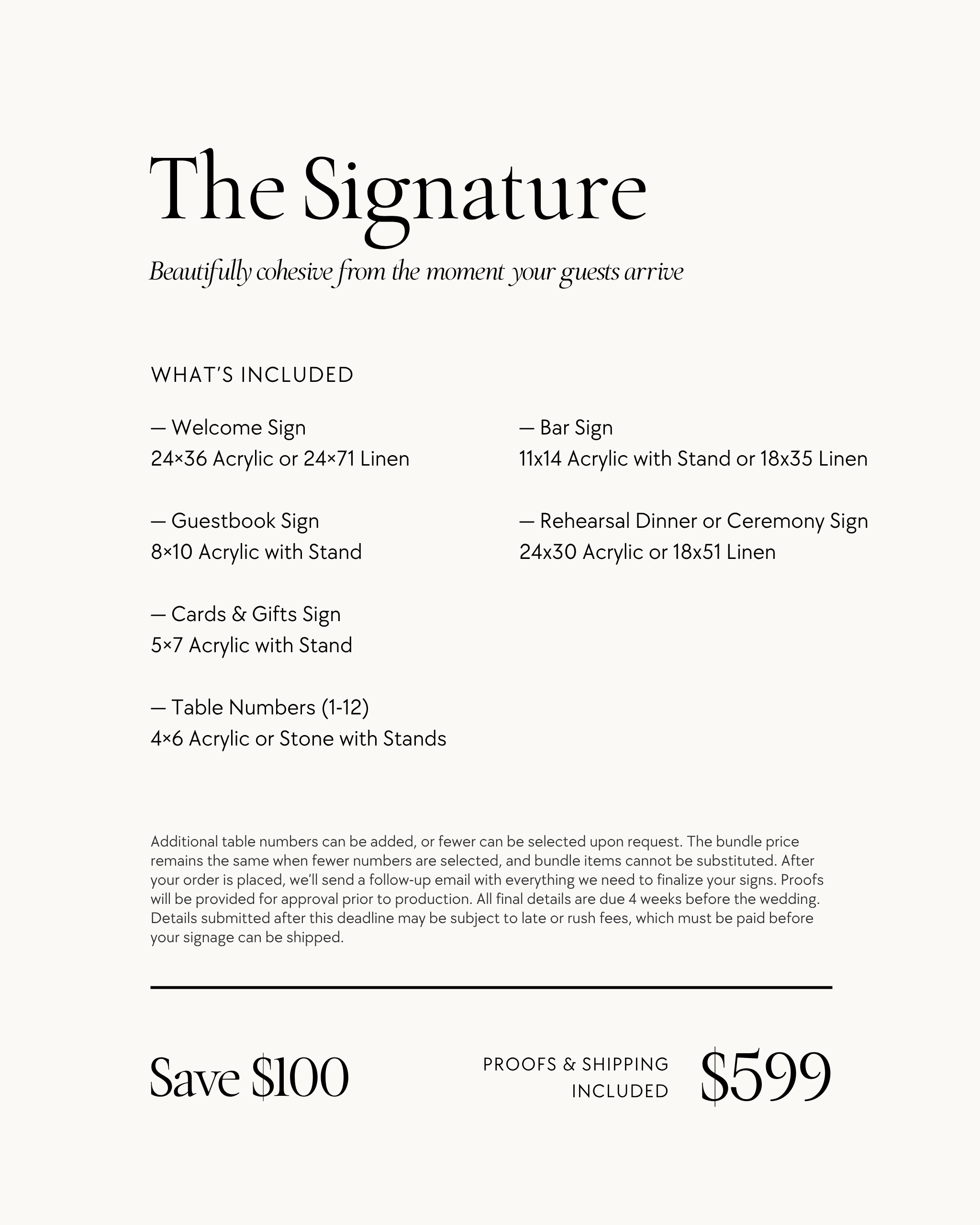 The Signature Wedding Sign Bundle