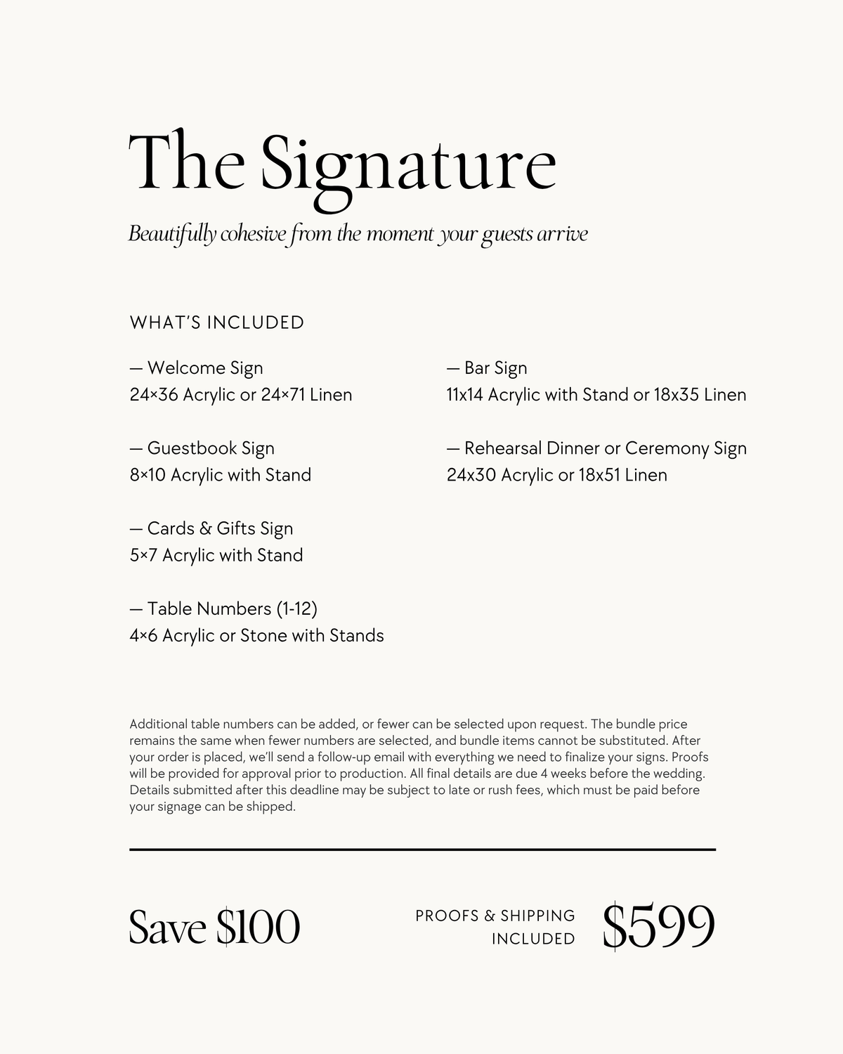 Signature wedding sign bundle, alternate view 4