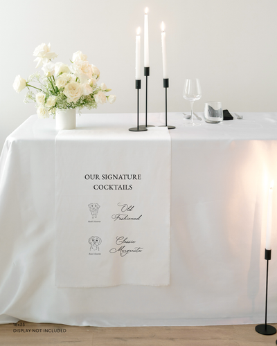 Linen Signature Drink Wedding Bar Sign In Claire