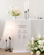 Linen Signature Drink Wedding Bar Sign In Claire