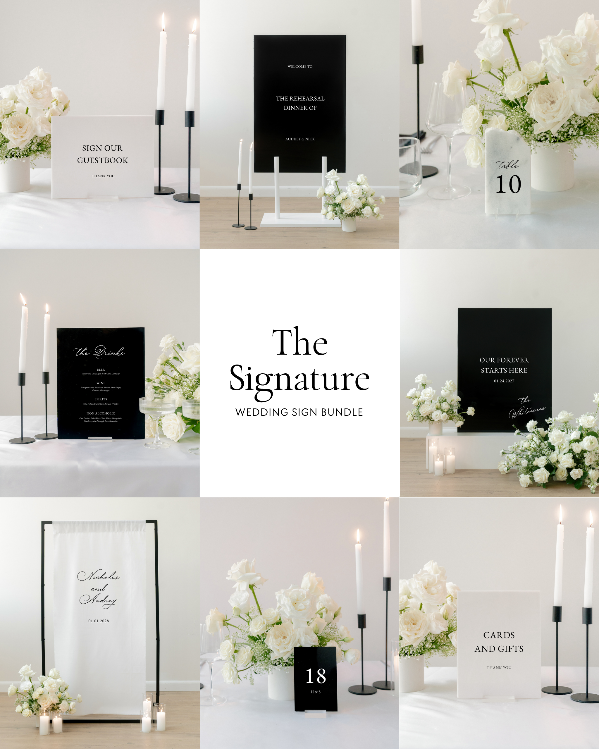 Claire | The Signature Wedding Sign Bundle