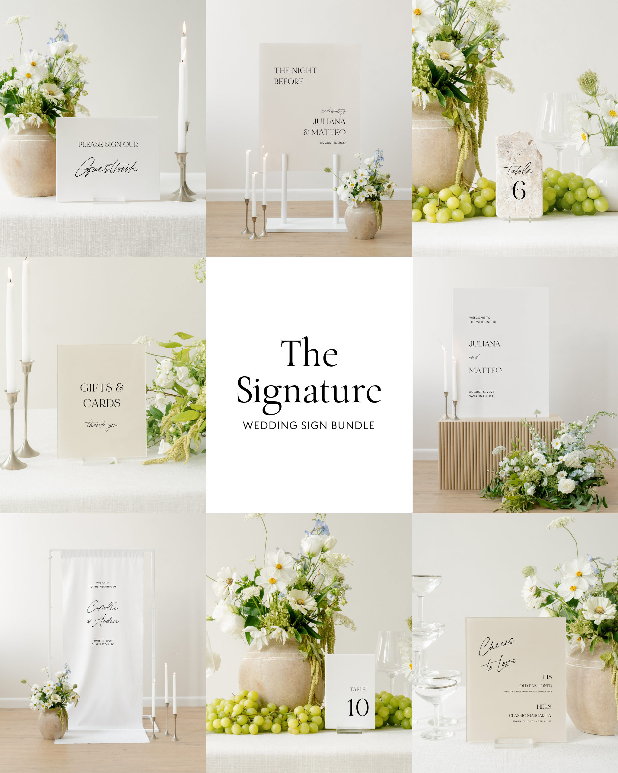 Capri | The Signature Wedding Sign Bundle