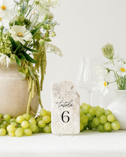 Stone Wedding Table Numbers In Capri