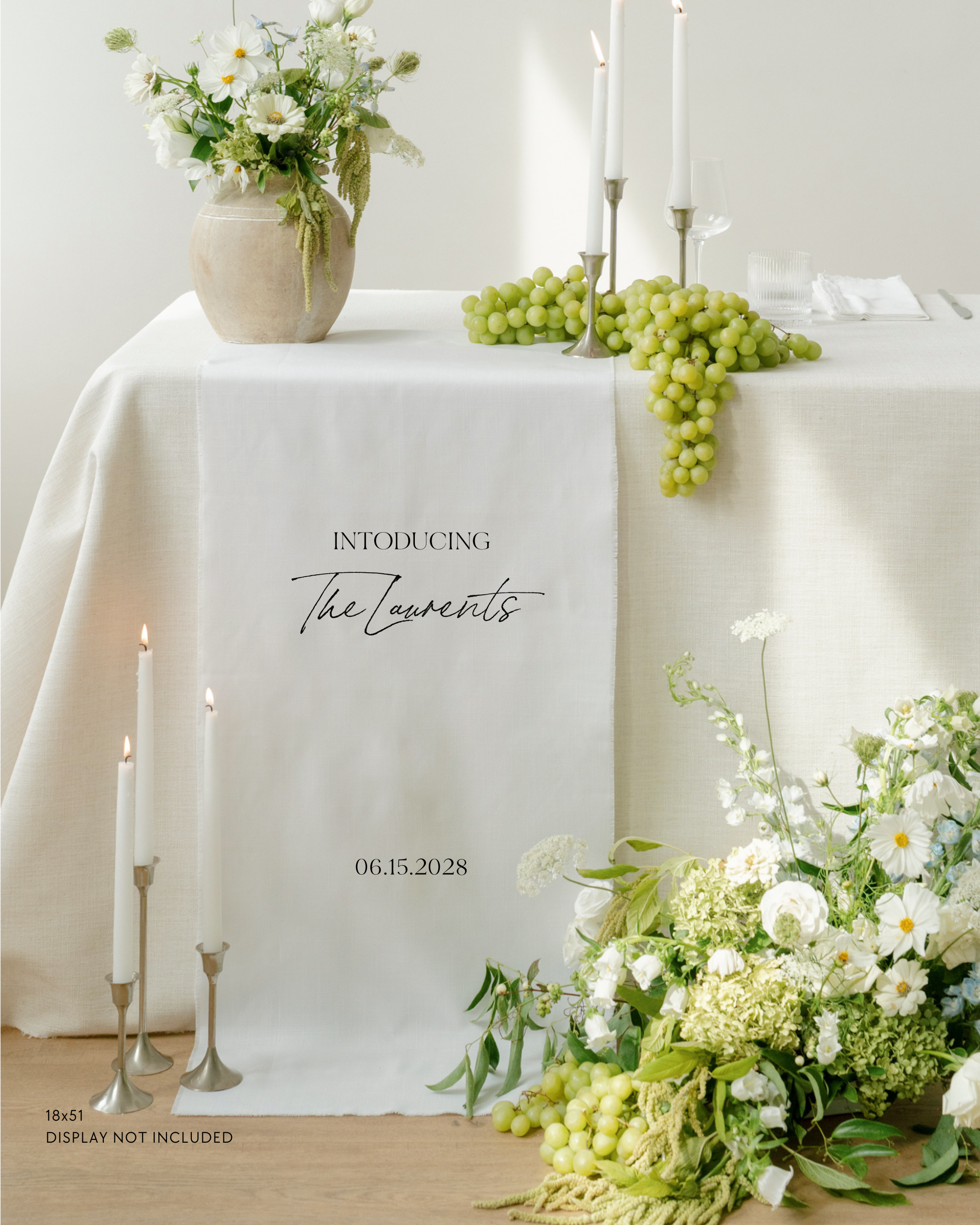 Linen Sweetheart Table Sign In Capri