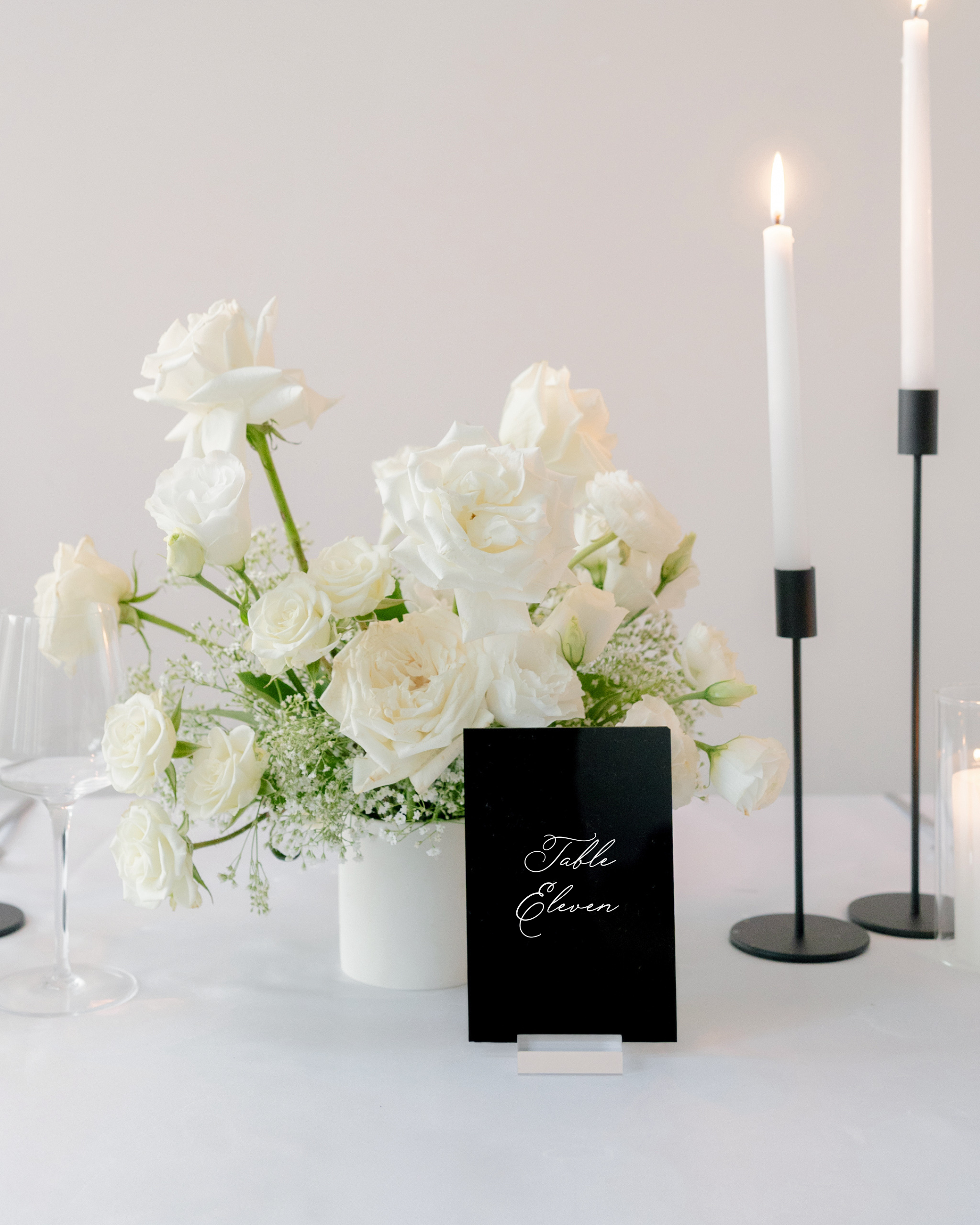 Acrylic Wedding Table Number Signs In Claire