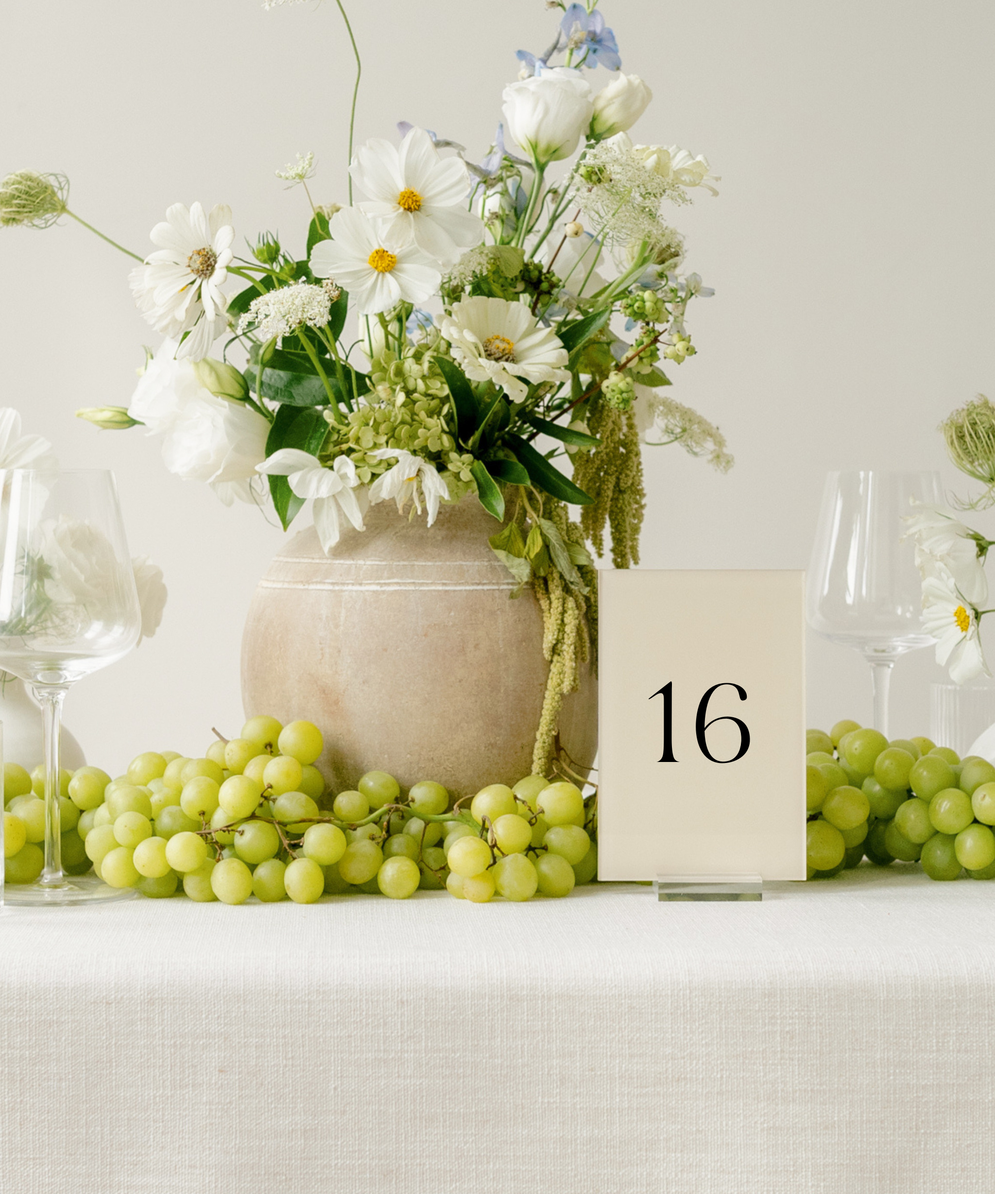 Acrylic Wedding Table Number Signs In Capri