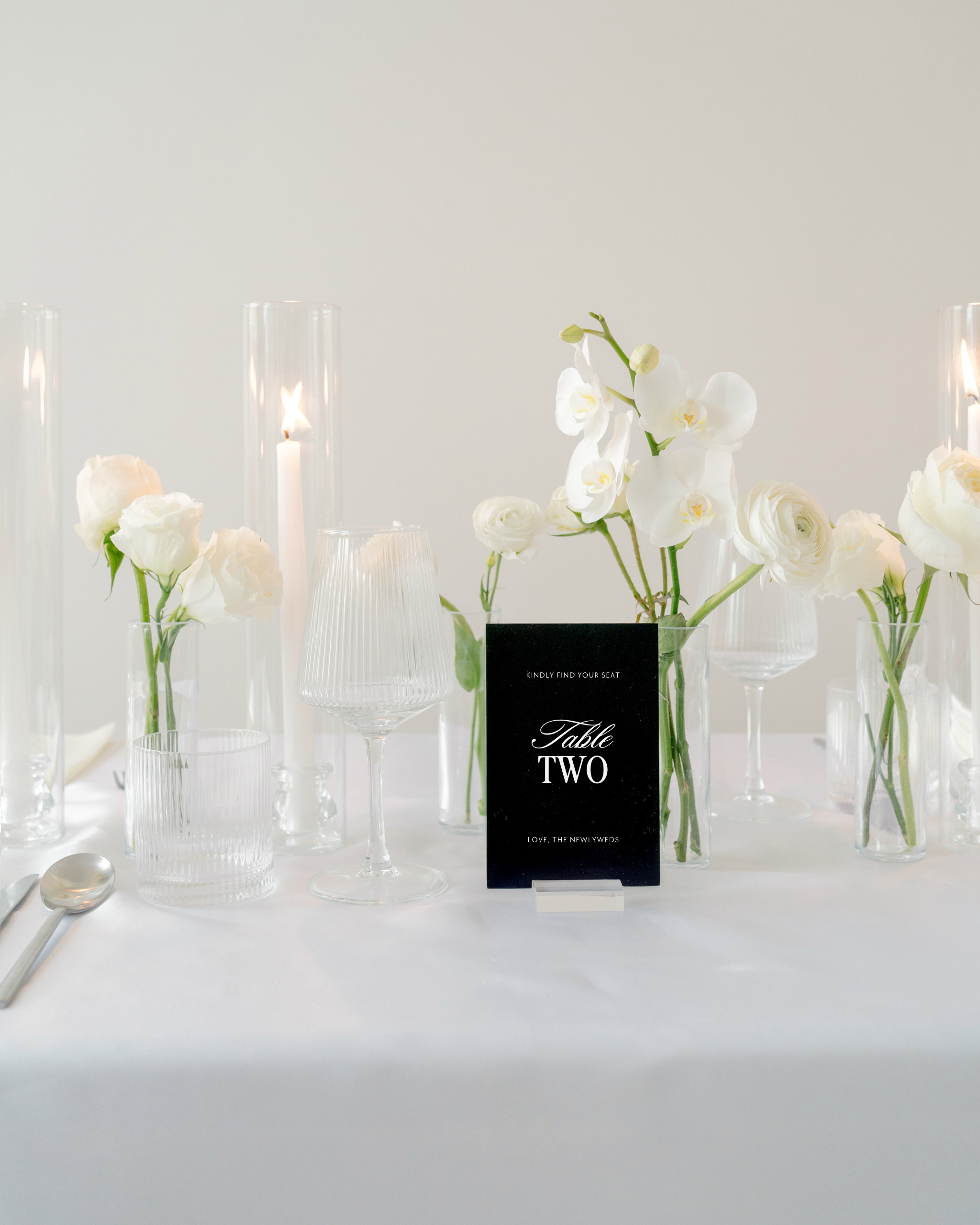 Acrylic Wedding Table Number Signs In Haven