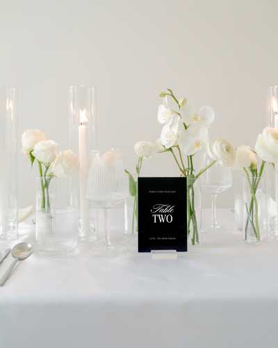 Acrylic Wedding Table Number Signs In Haven