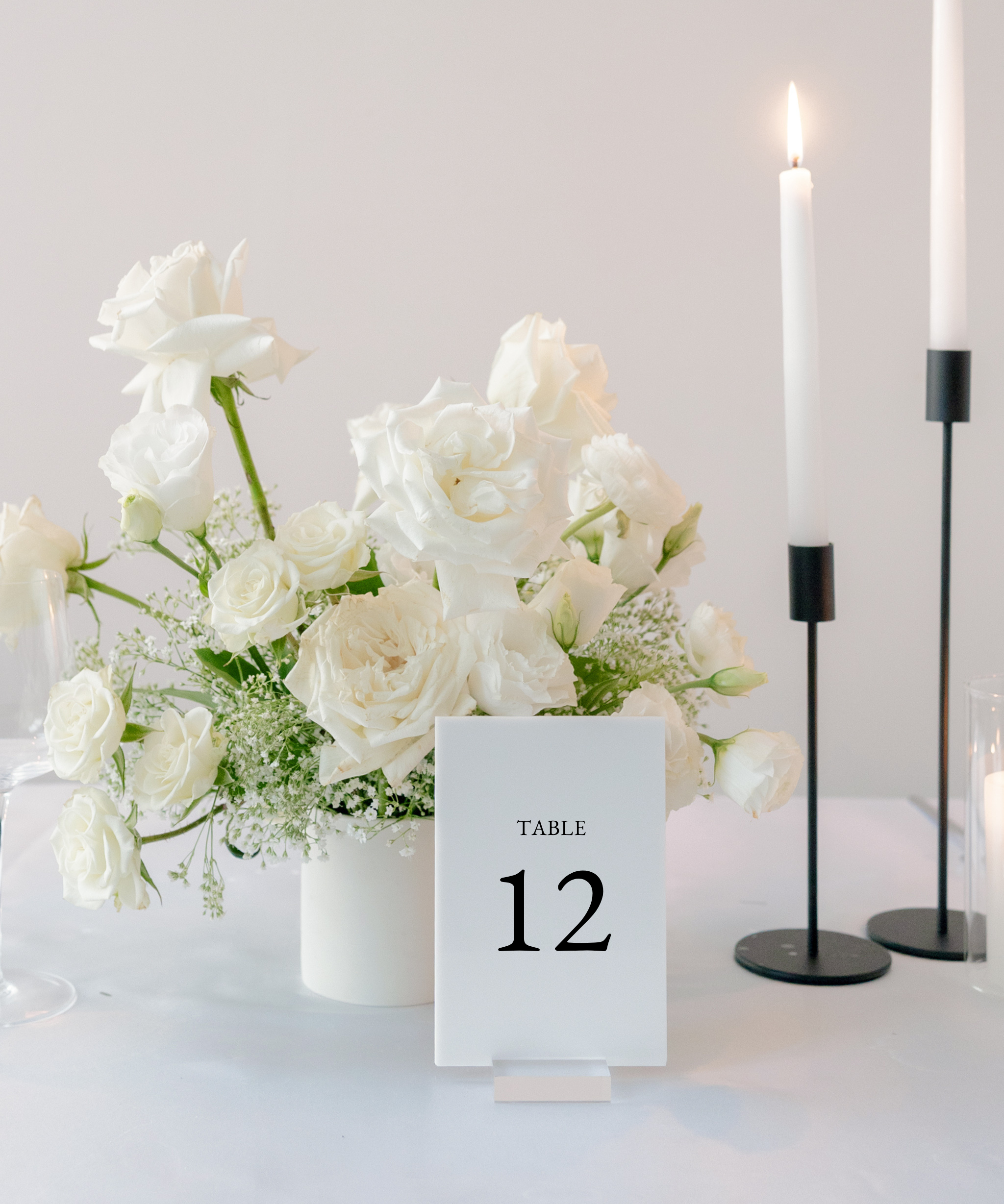 Acrylic Wedding Table Number Signs In Claire