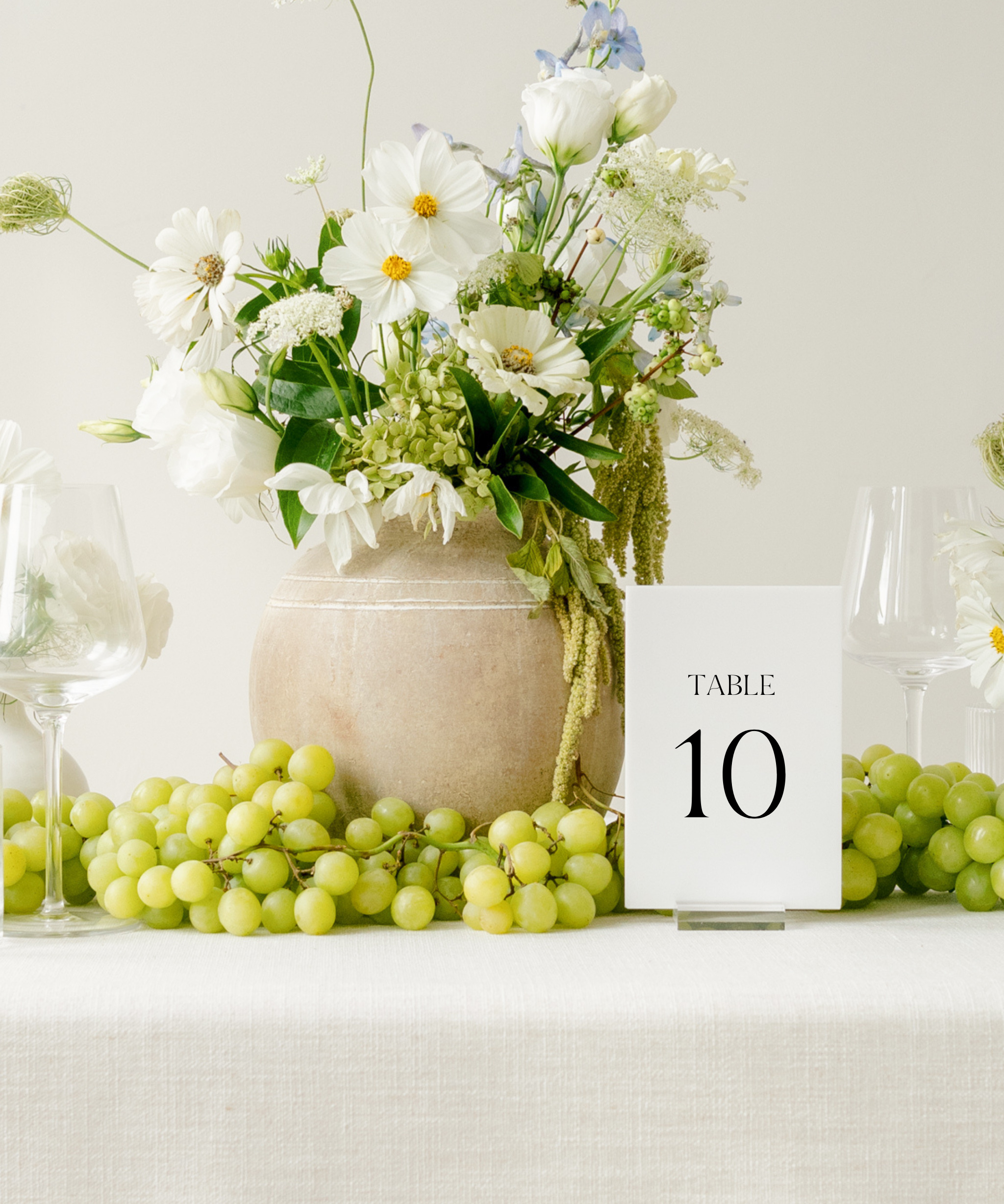 Acrylic Wedding Table Number Signs In Capri