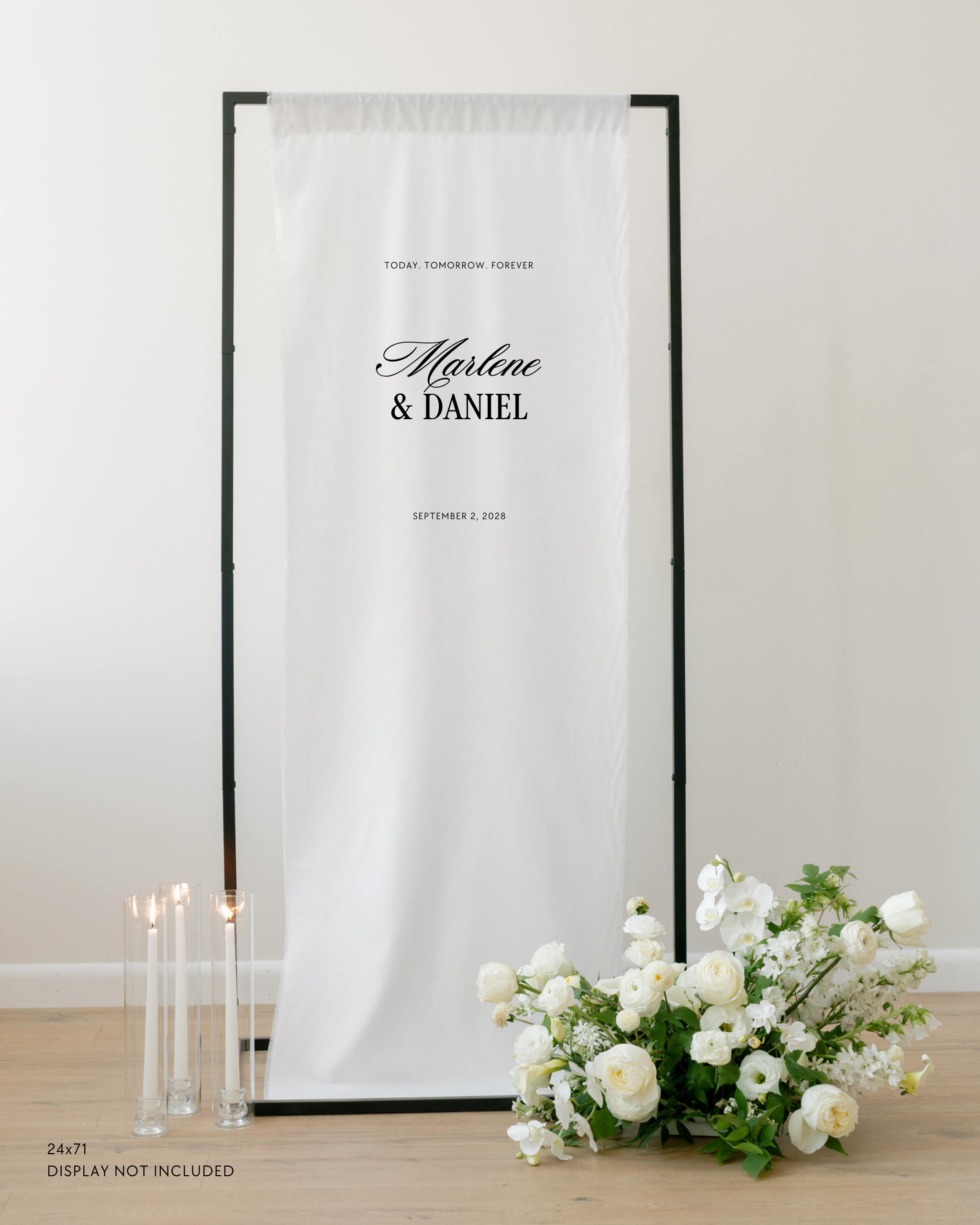 Linen Welcome Wedding Sign In Haven