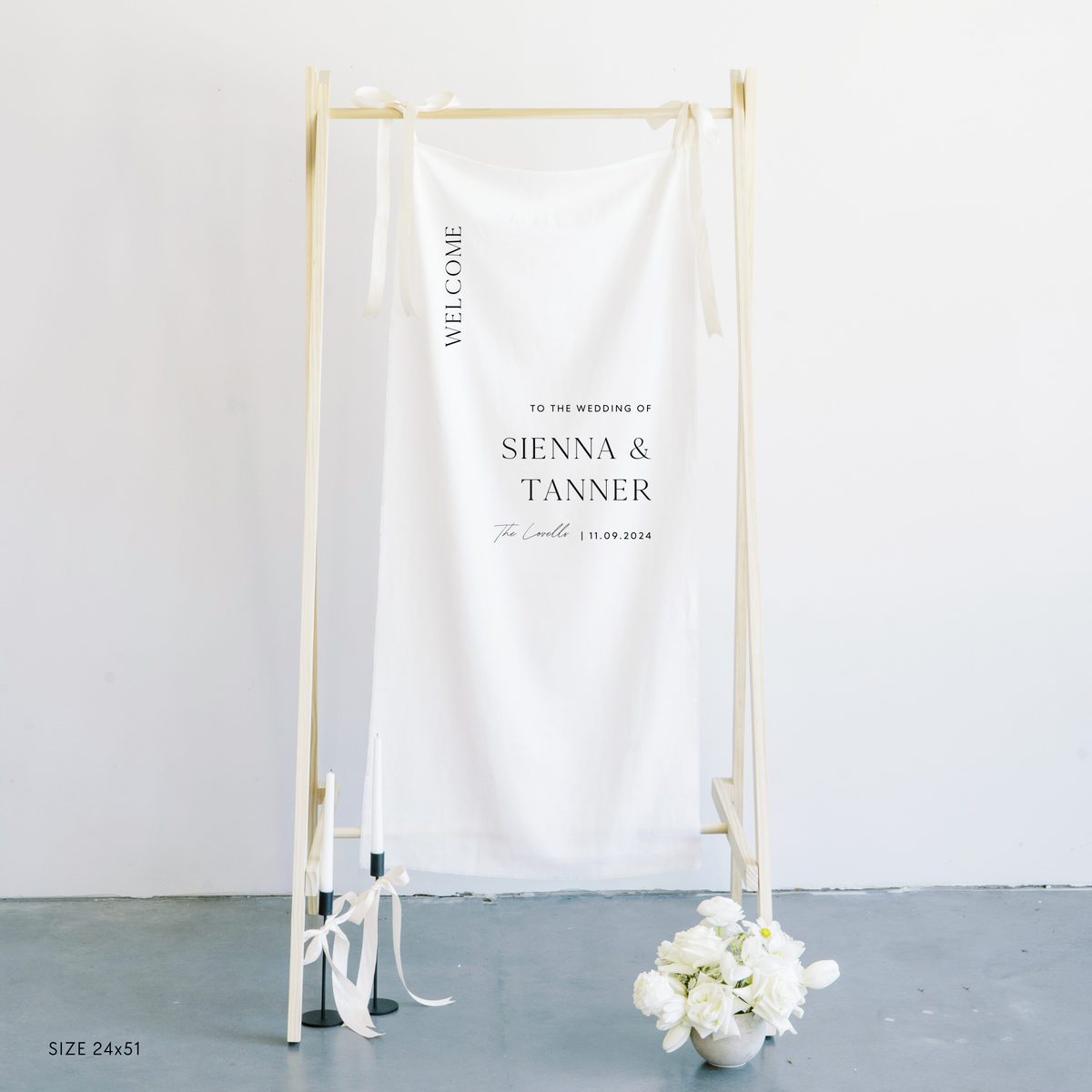 Wedding Welcome Linen Sign