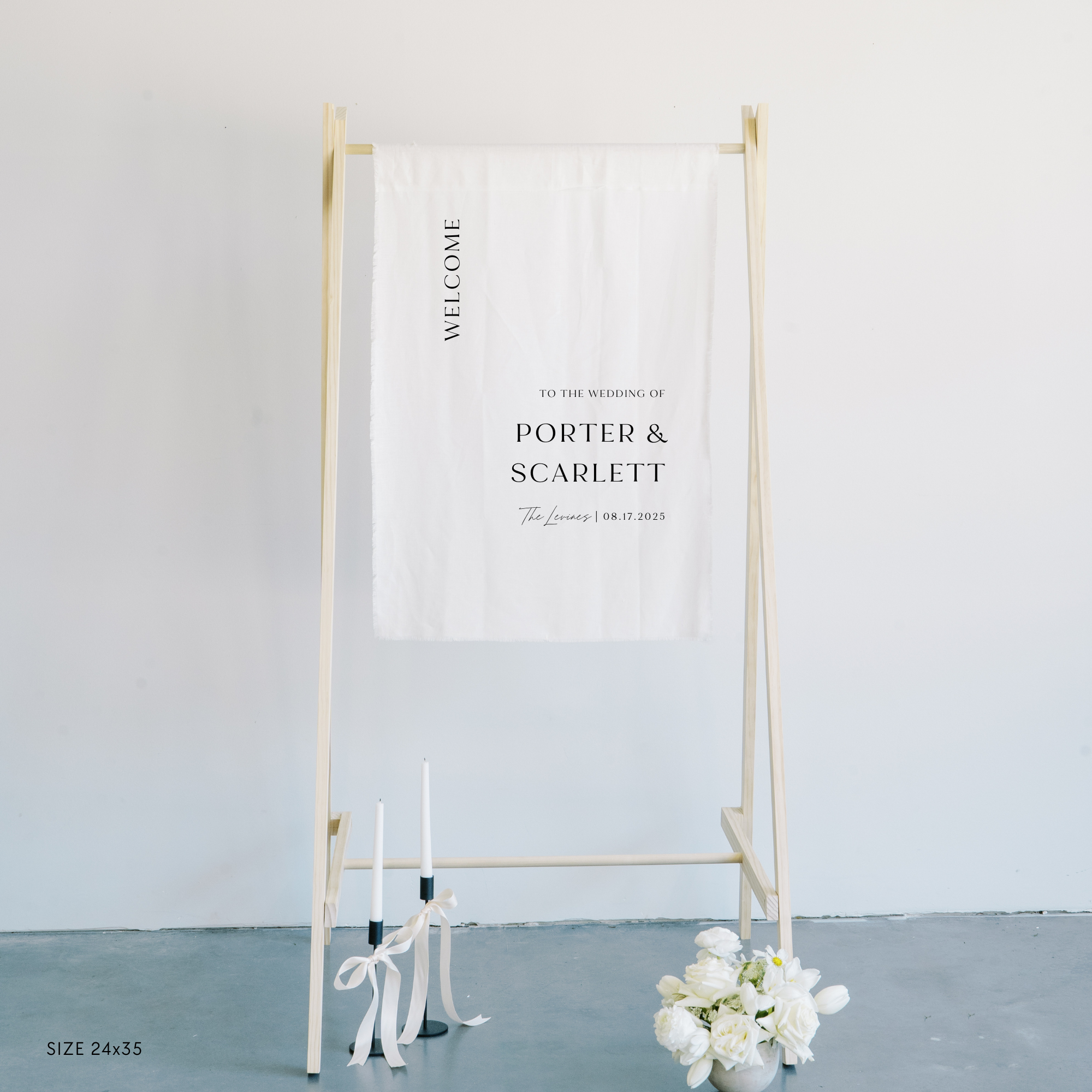 Wedding Welcome Linen Sign