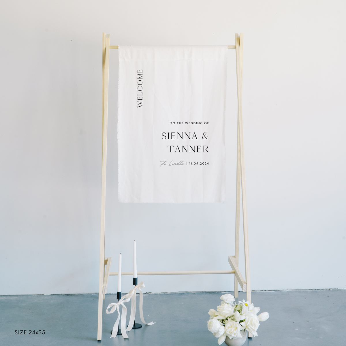 Wedding Welcome Linen Sign