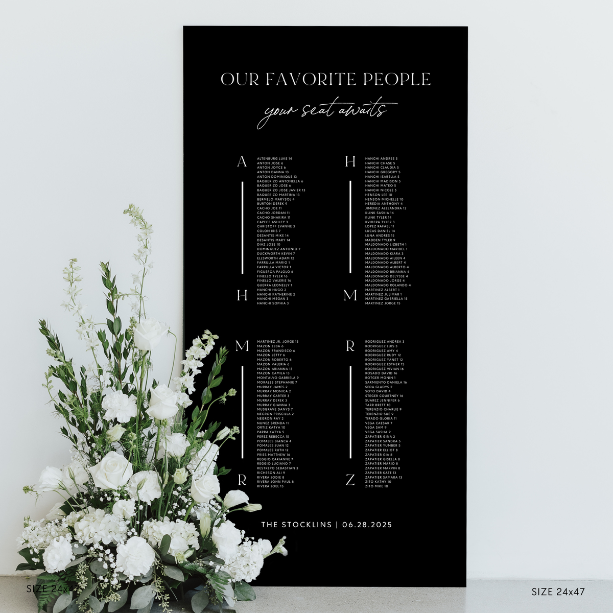 Refined Seating Charts