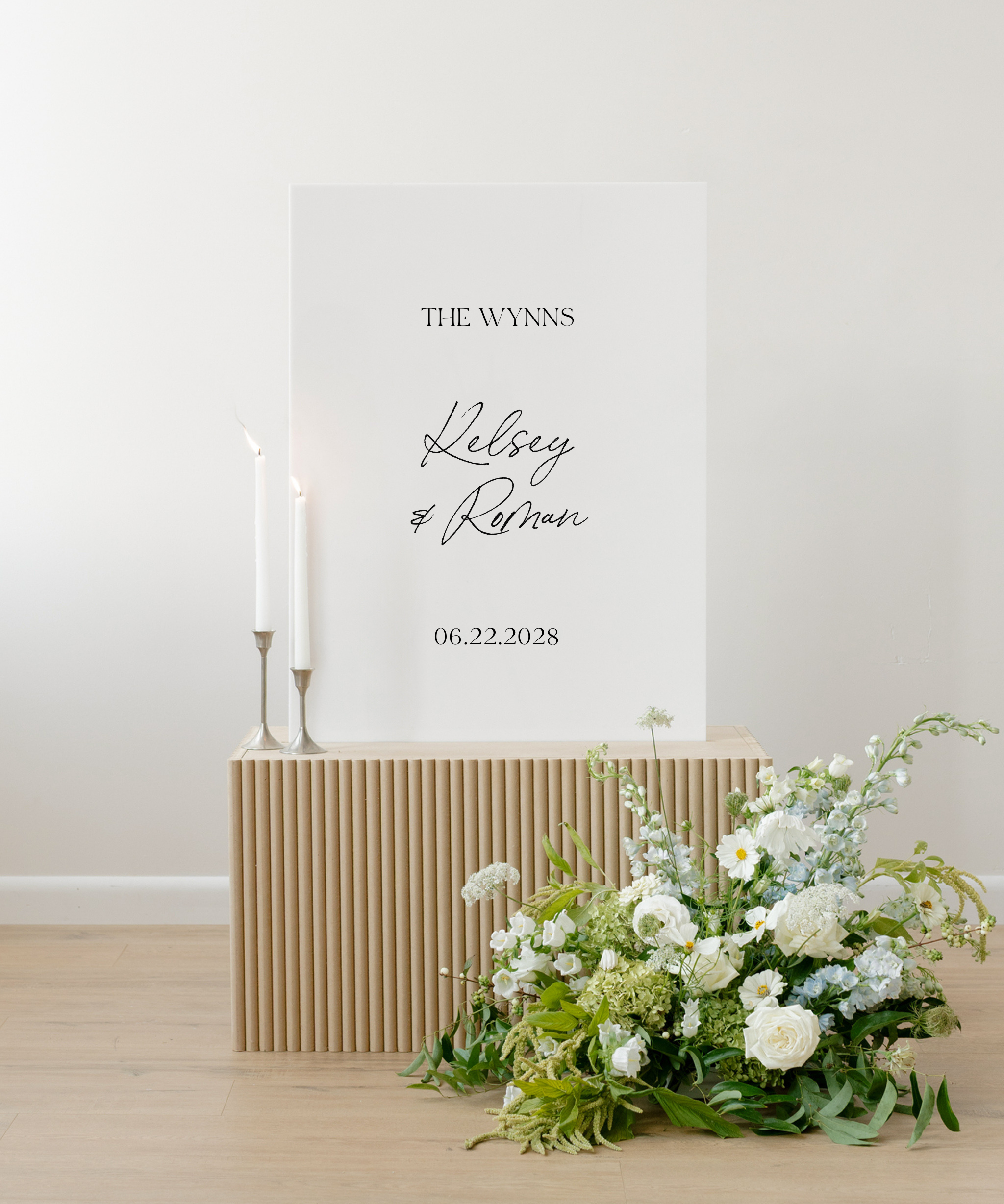 Acrylic Wedding Welcome Sign In Capri