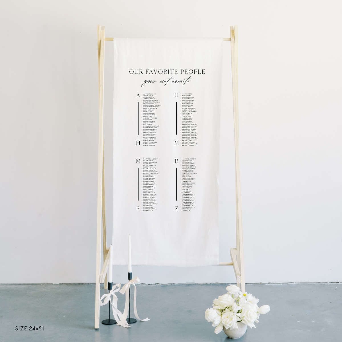 Medium Linen Seating Chart