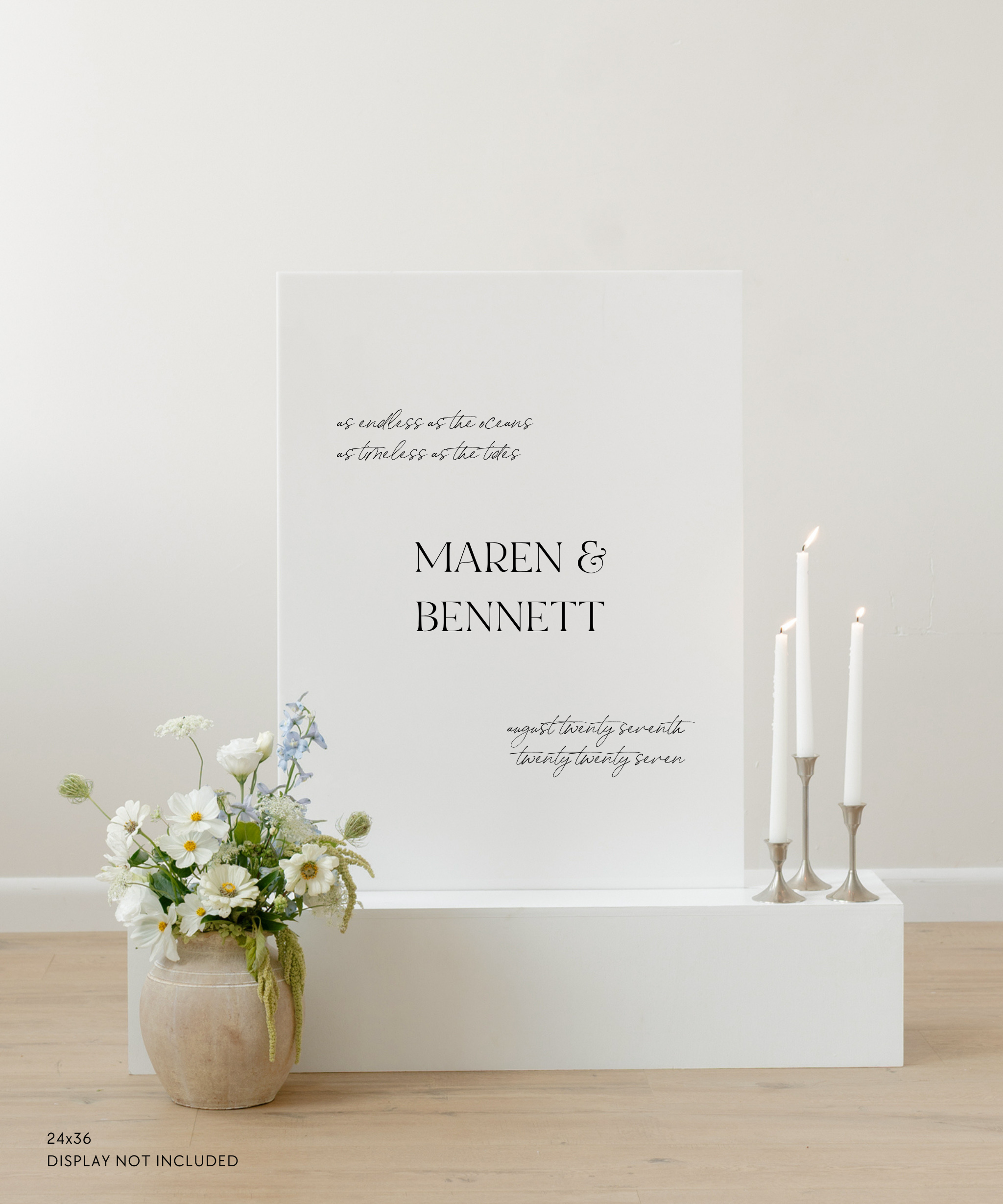 Acrylic Wedding Welcome Sign In Capri