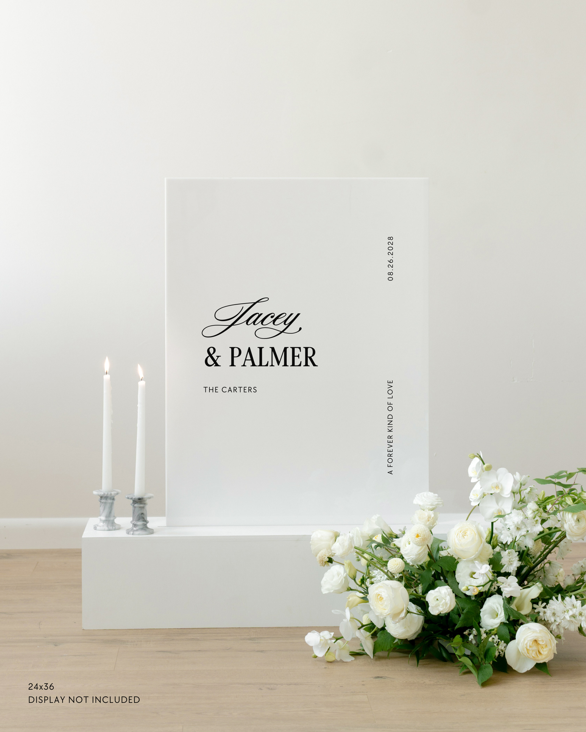 Acrylic Wedding Welcome Sign In Haven