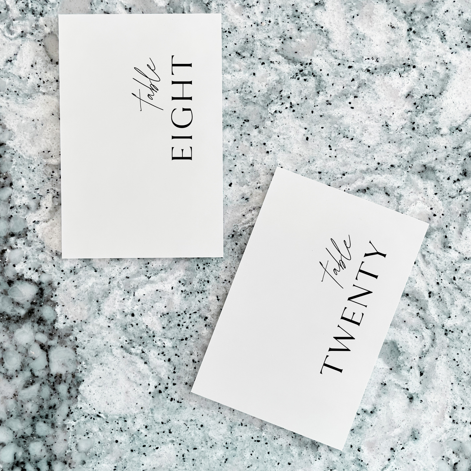 Vertical Table Numbers