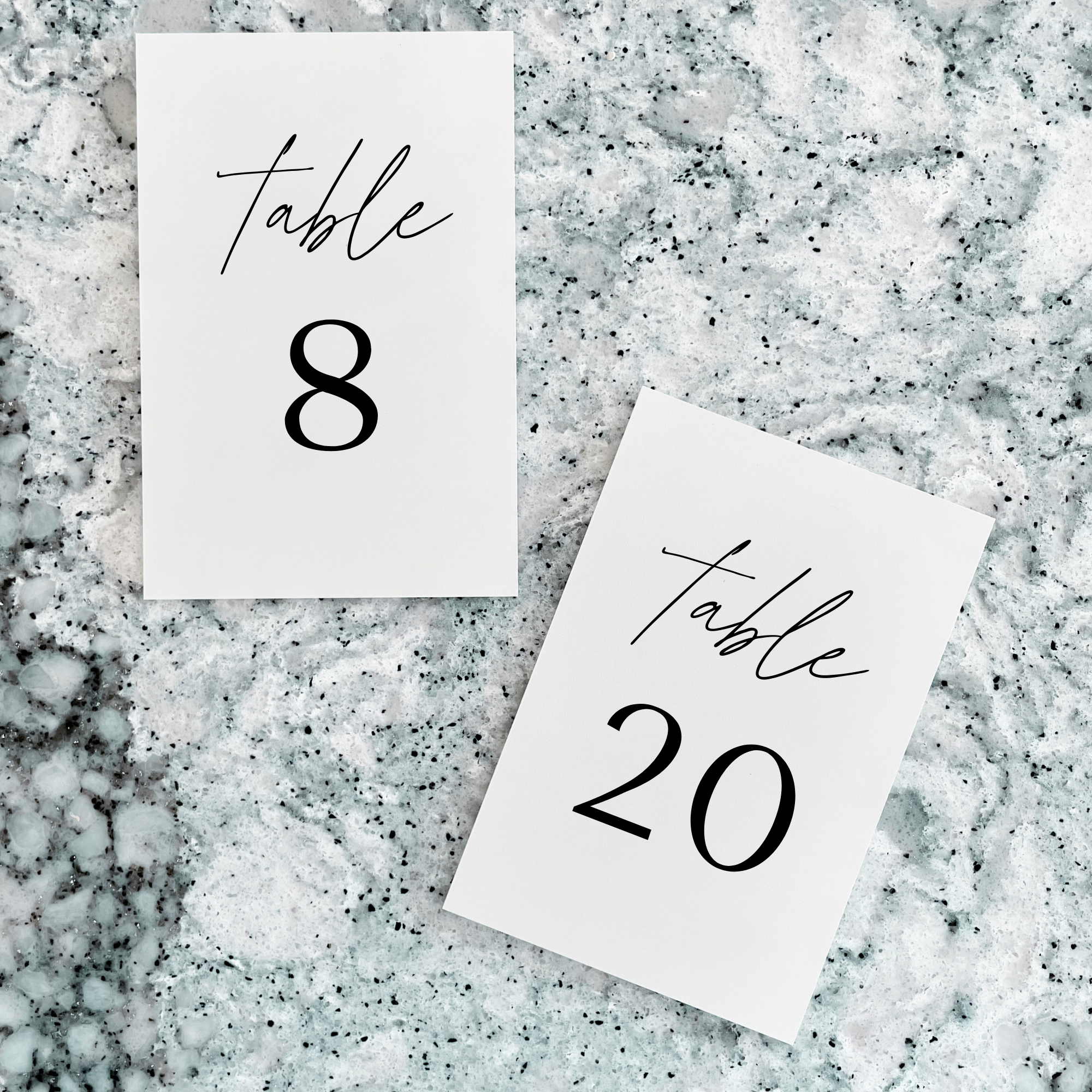Vertical Table Numbers