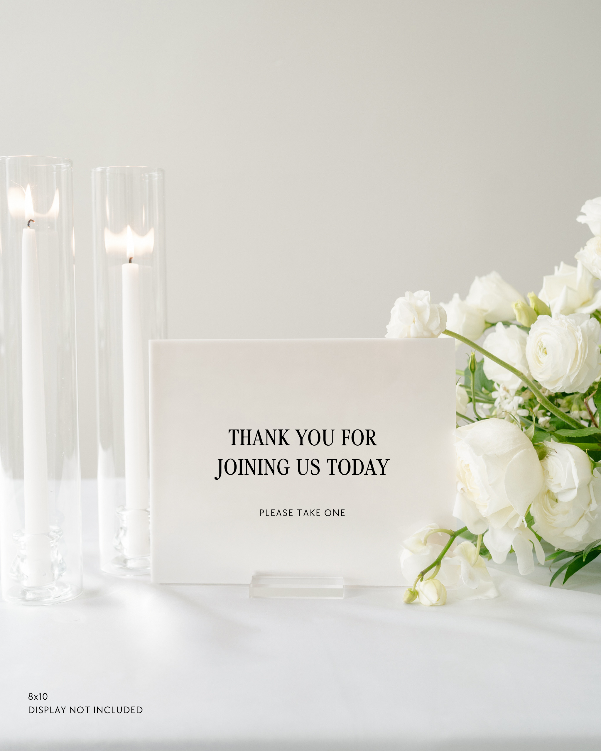 Acrylic Wedding Favors Sign In Haven