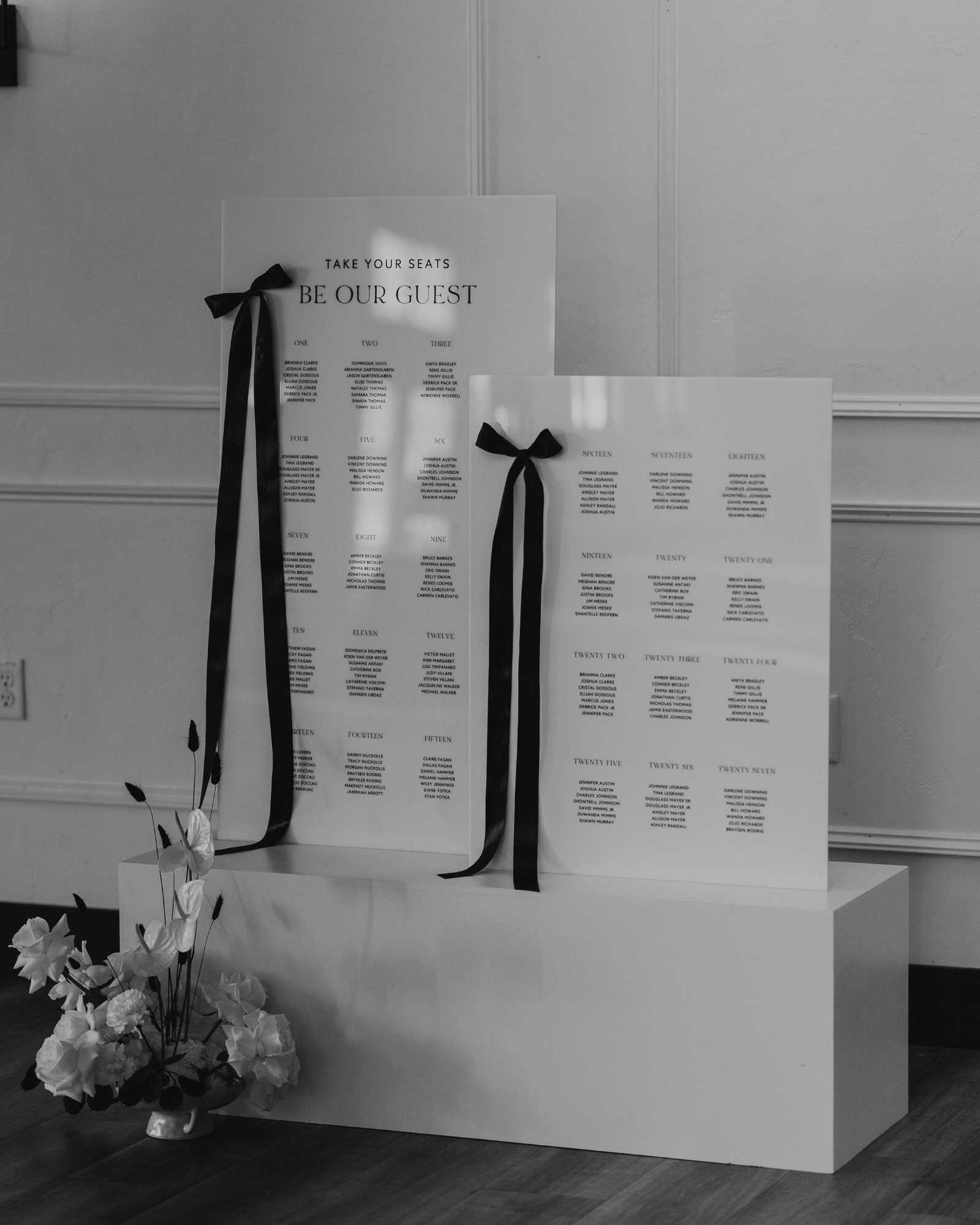 Wedding sign stands and candle accents by Made & True