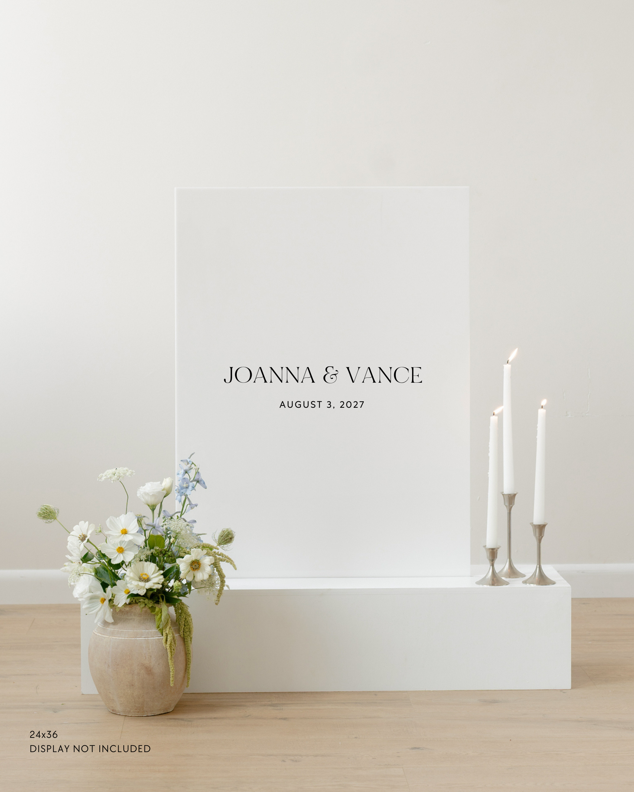 Acrylic Wedding Welcome Sign In Capri