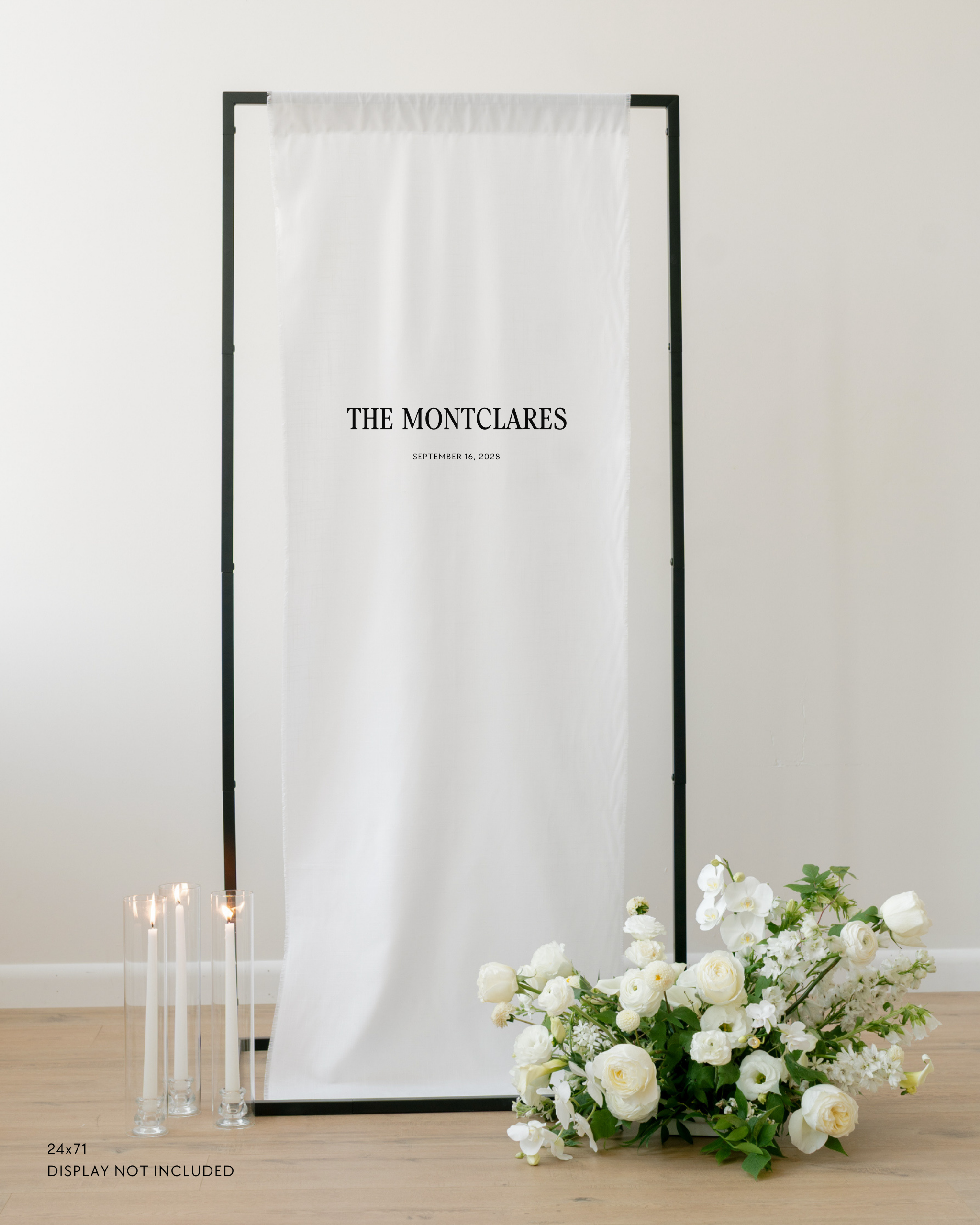 Linen Welcome Wedding Sign In Haven
